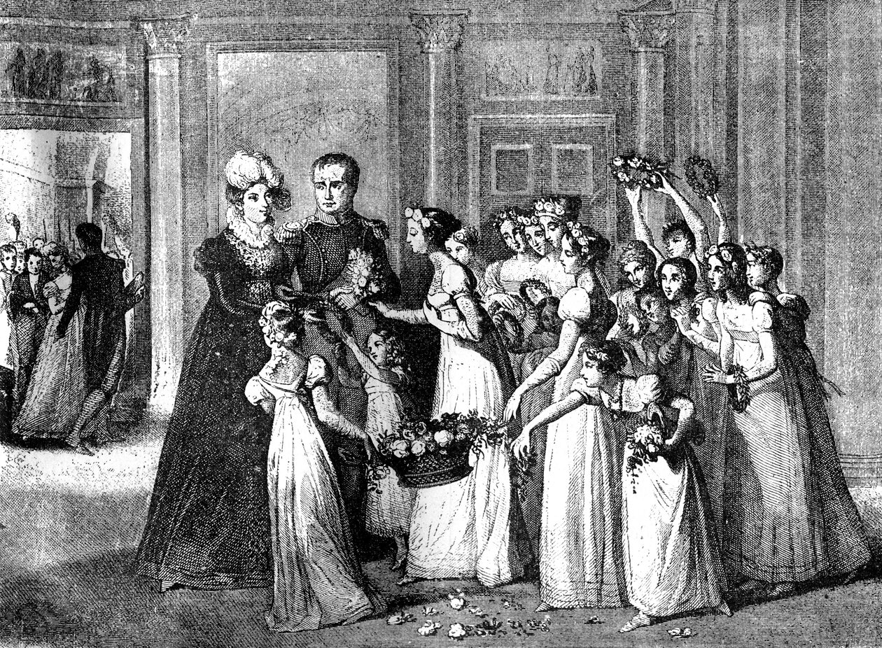 A chegada de Marie-Louise em Compiègne, França, 27 de março de 1810 1882-1884 de Unbekannt