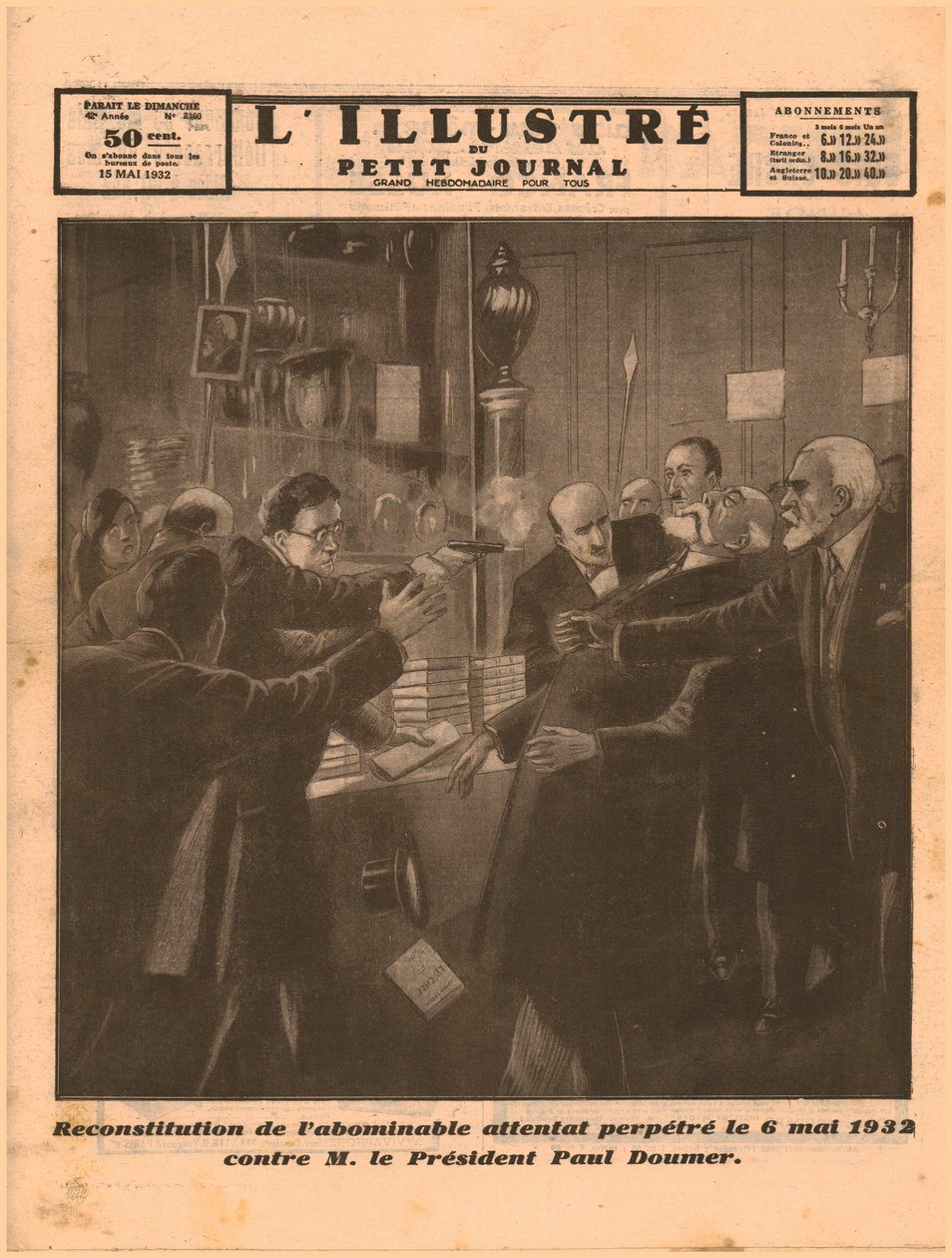 O assassinato do presidente Paul Doumer, 1932. de Unbekannt