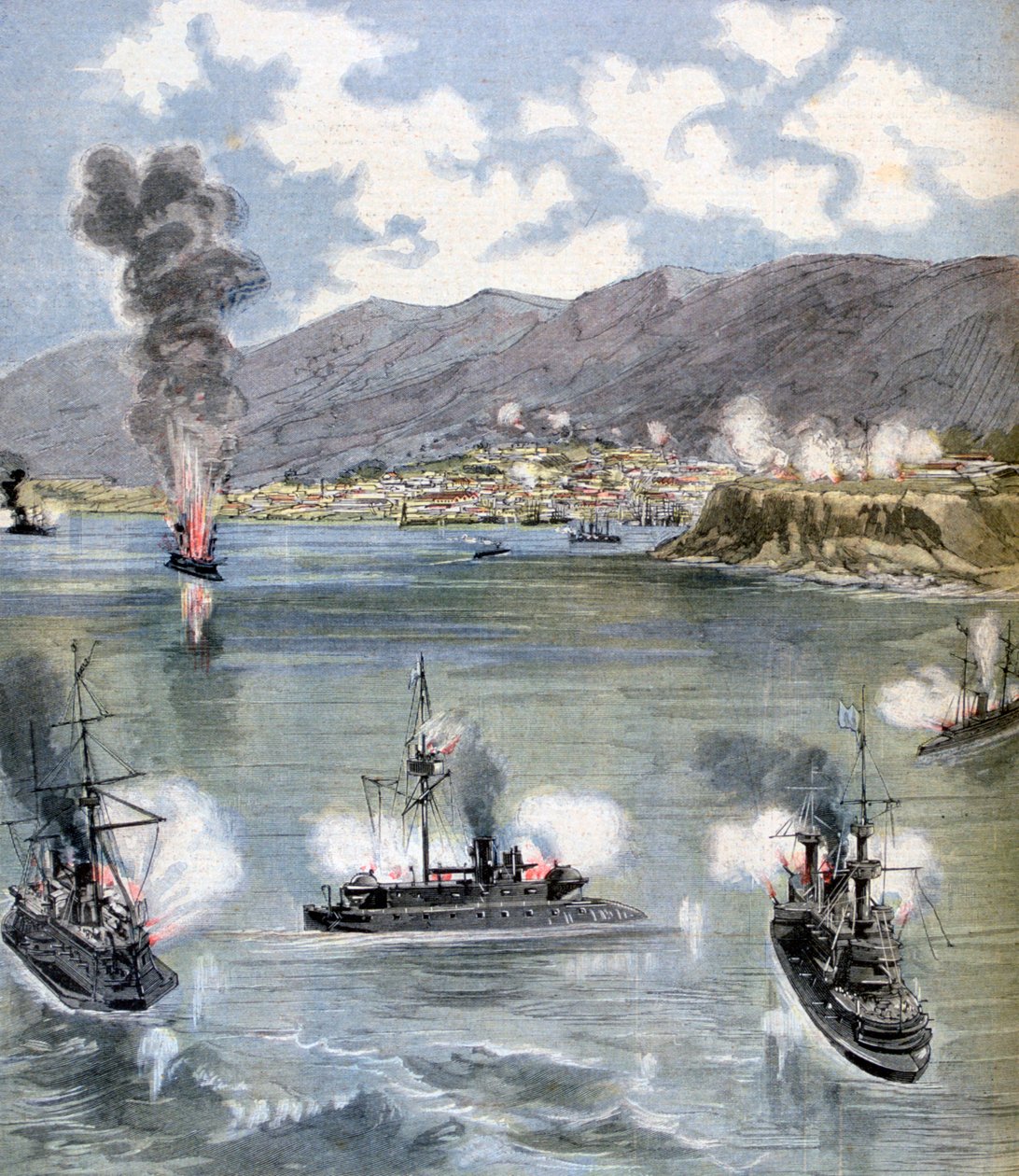 O ataque a Valparaíso, a Revolução Chilena, 1891 de Unbekannt
