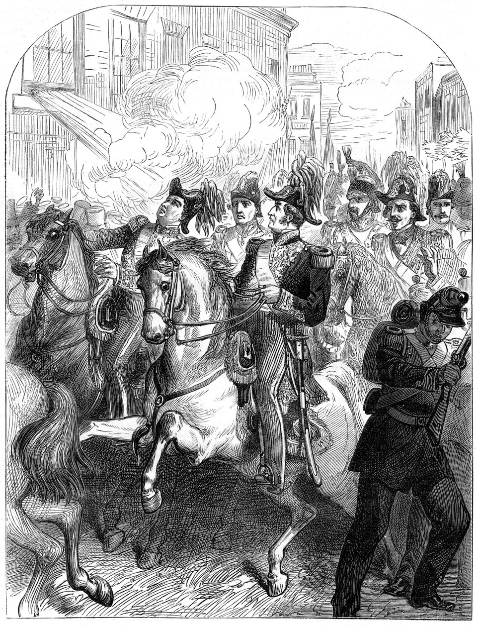 A tentativa de assassinar o rei Louis Philippe da França, Paris, 1835 de Unbekannt