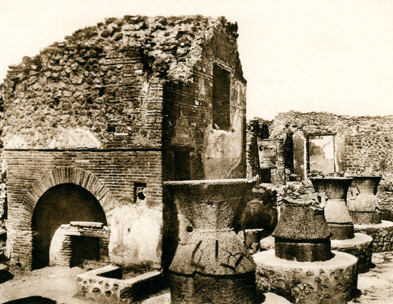 A padaria e o moinho, Pompéia, Itália, c1900s de Unbekannt