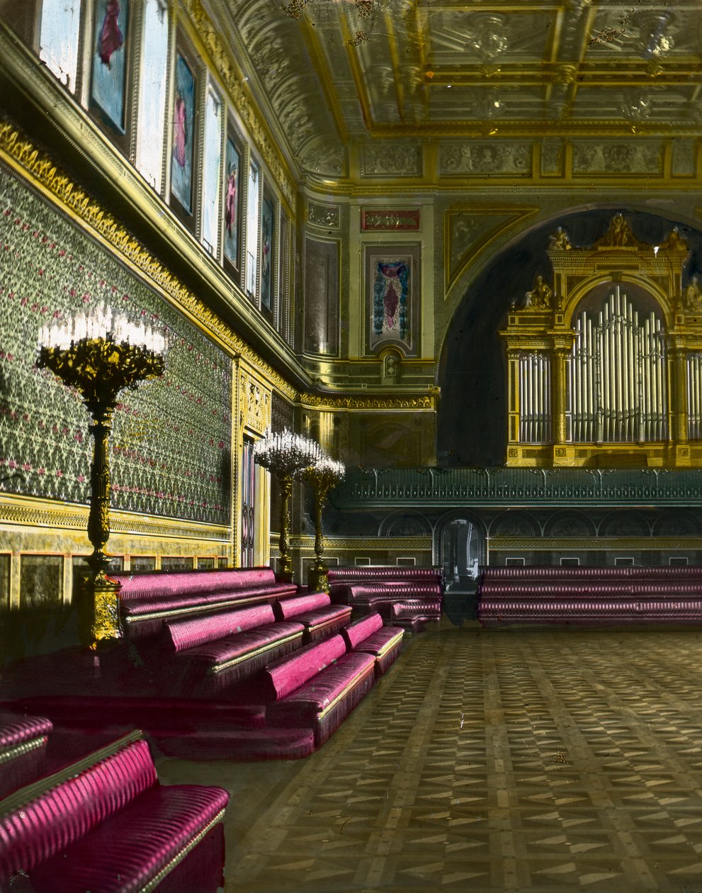 O salão de baile, Palácio de Buckingham, Londres, final do século XIX ou início do século XX de Unbekannt