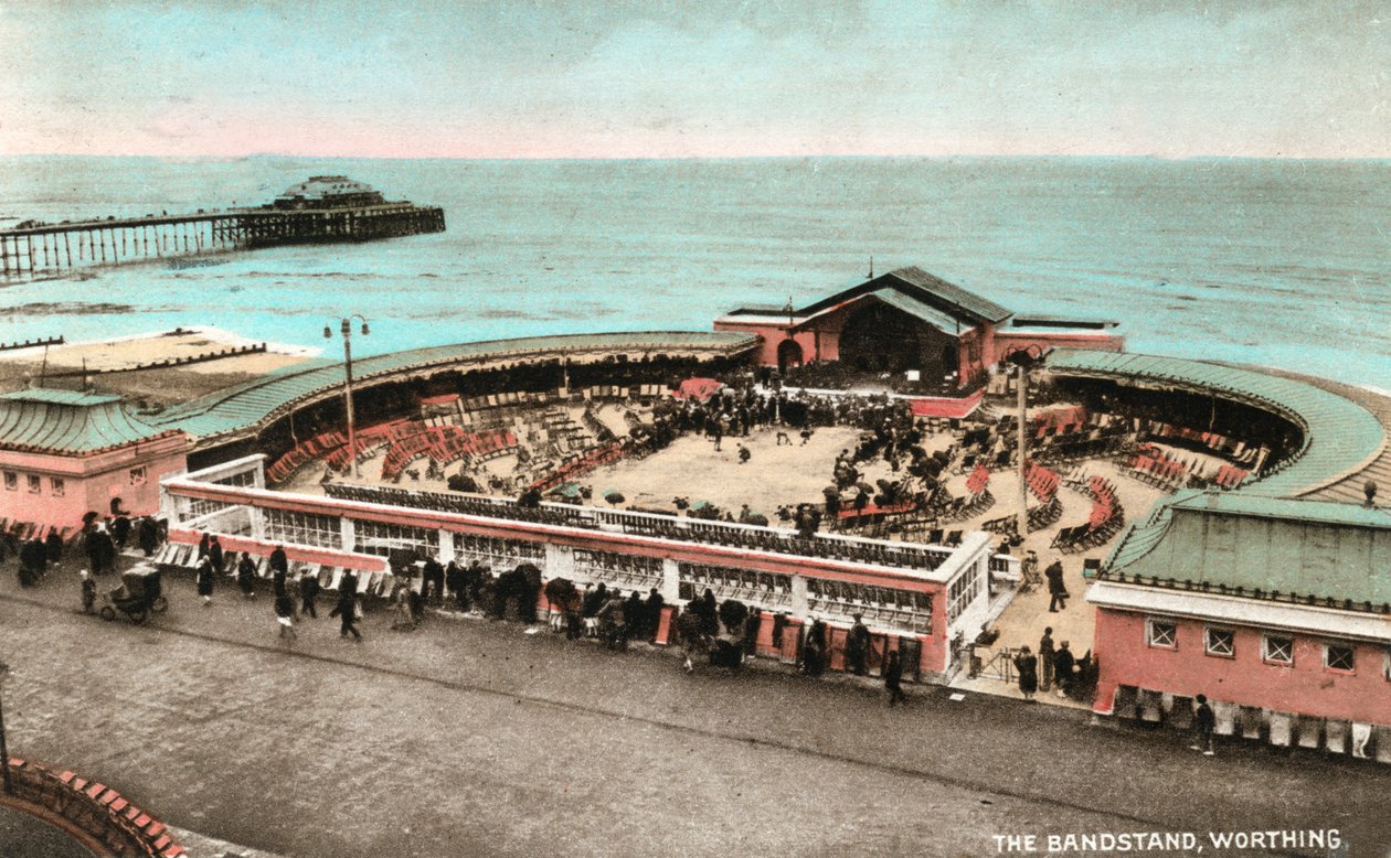 O coreto, Worthing, West Sussex, início do século XX de Unbekannt