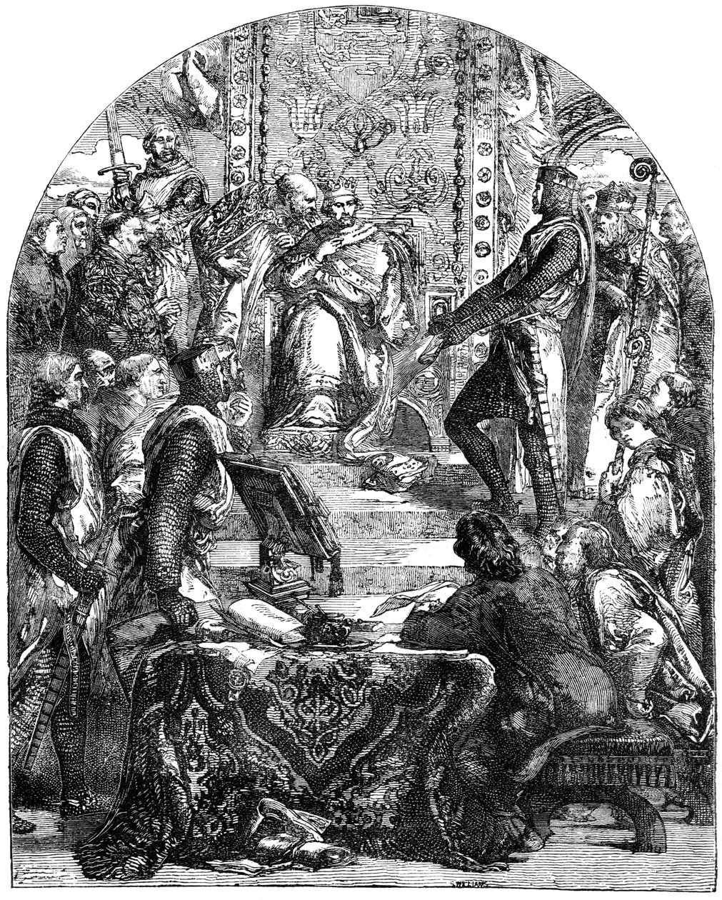 Os barões que impõem seus direitos ao rei Henrique III 1207-1272 de Unbekannt
