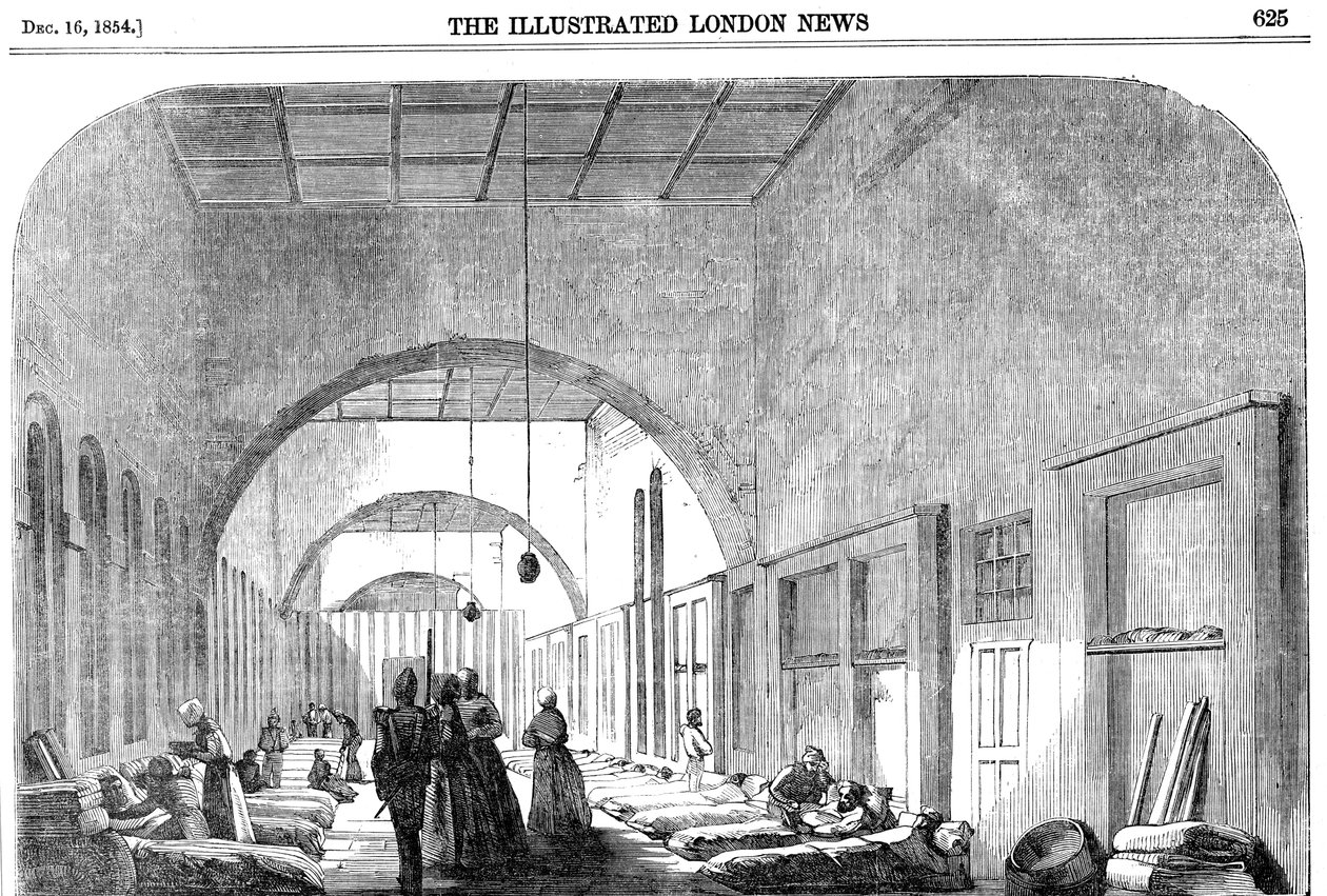 O hospital de quartel em Scutari durante a Guerra da Crimeia, 1854 de Unbekannt