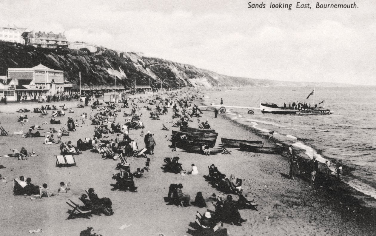 A praia de Bournemouth, Dorset, c1920s de Unbekannt