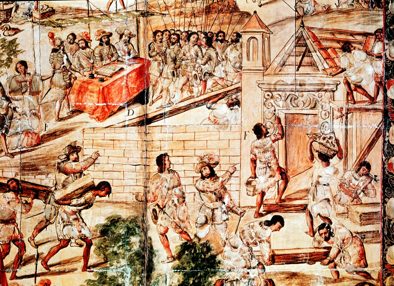 O edifício da Cidade do México, século XVI de Unbekannt