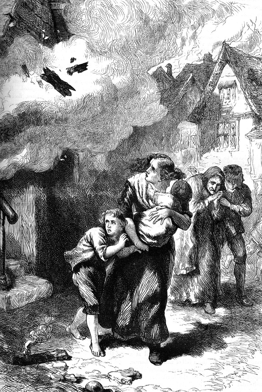 A queima de Norfolk, Virgínia, 1776 c1880 de Unbekannt