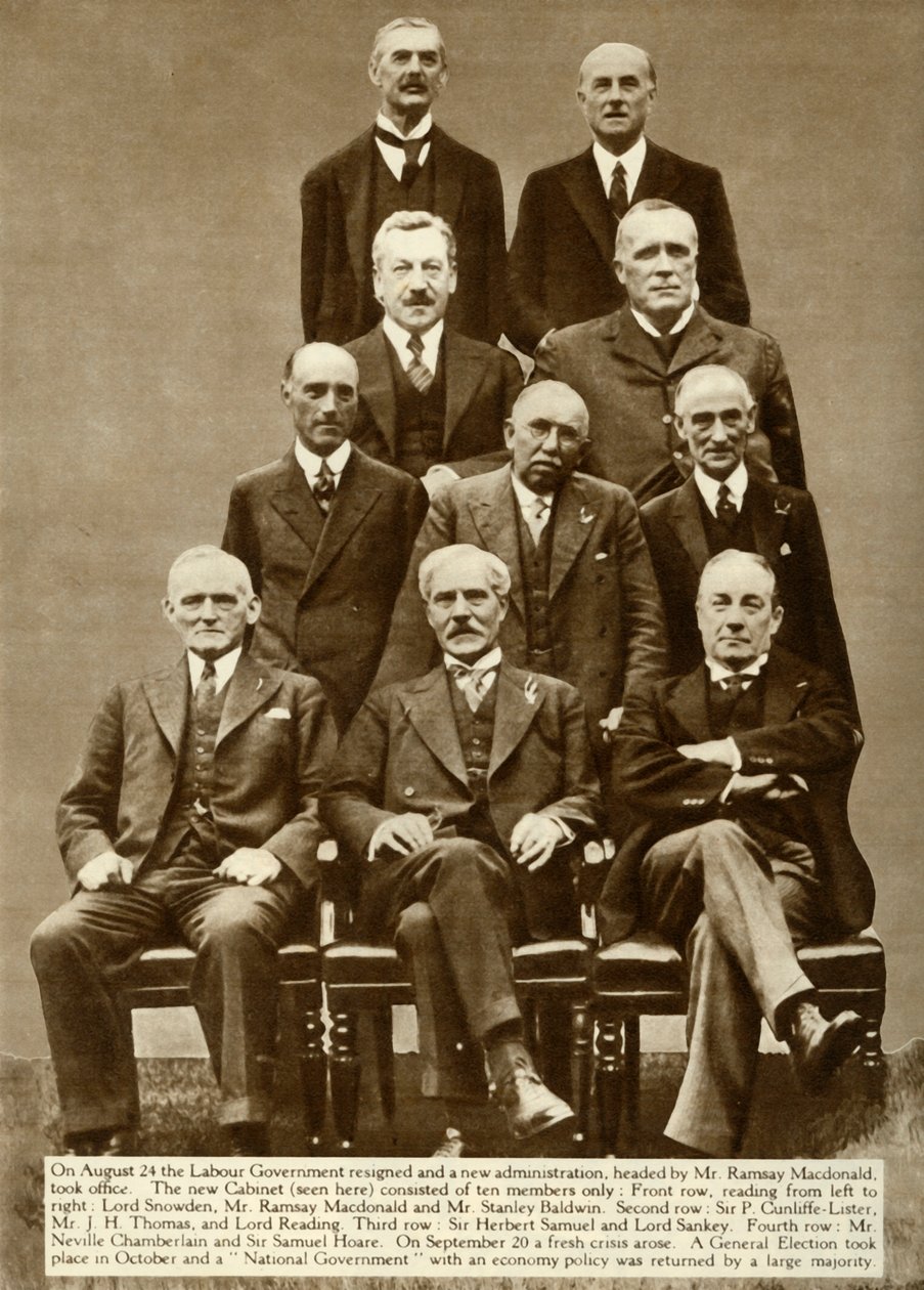 O gabinete de Ramsay MacDonald, 1931, 1935. de Unbekannt