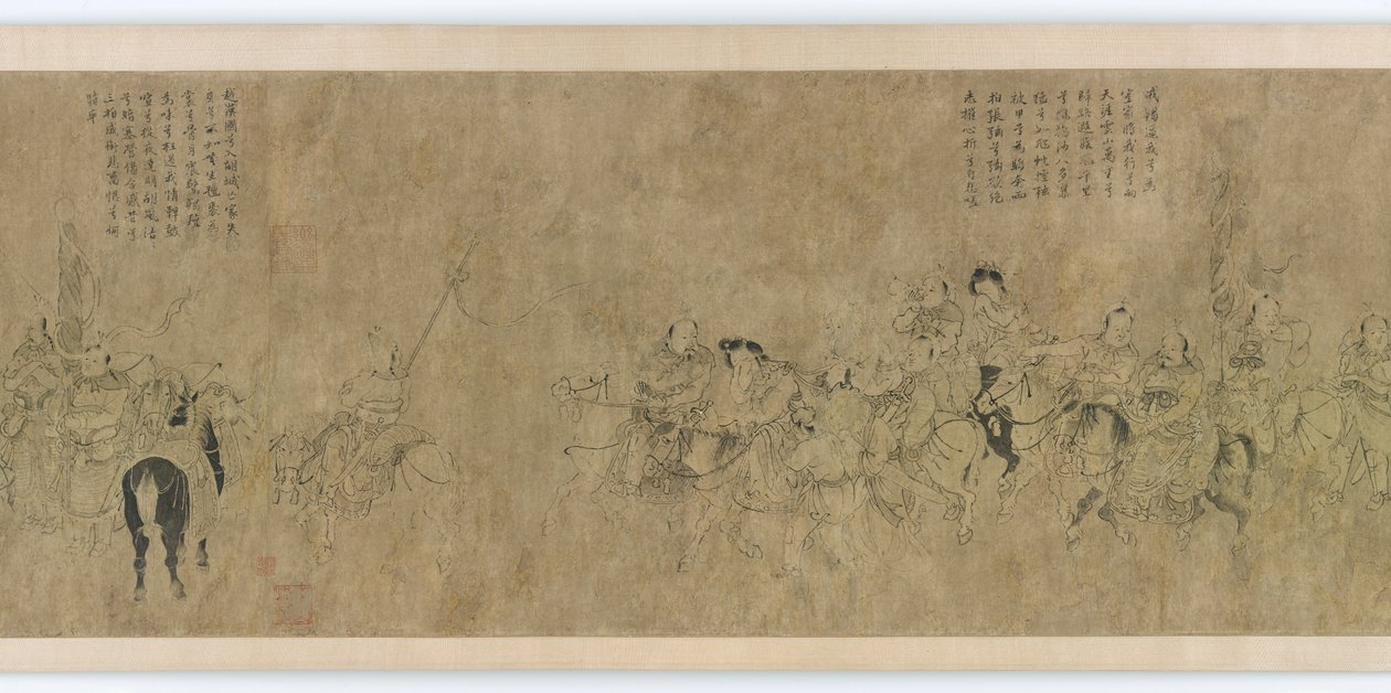 O cativeiro de Cai Wenji, dinastia Ming, séculos XIV-XV. de Unbekannt