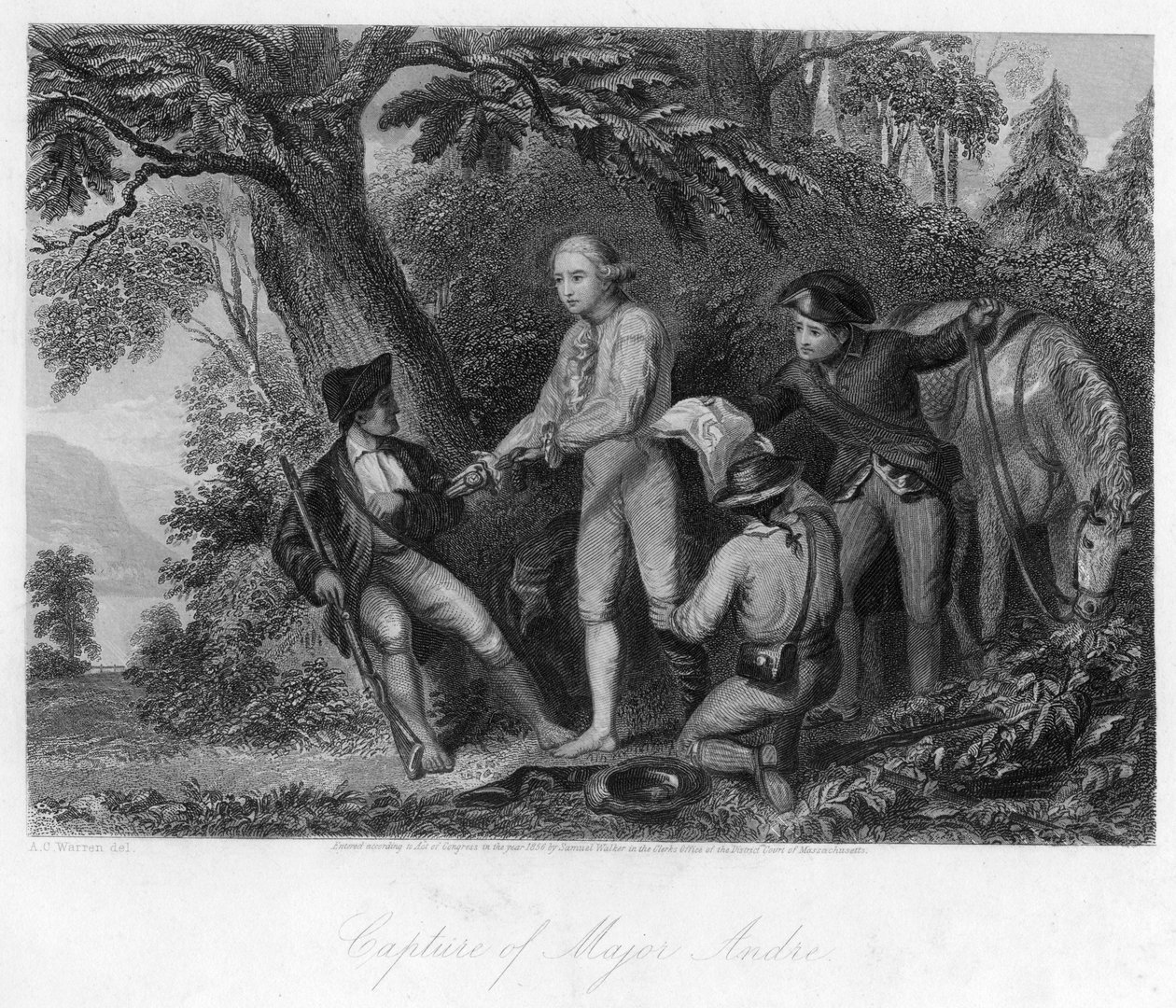 A captura do Major André, 1856 de Unbekannt