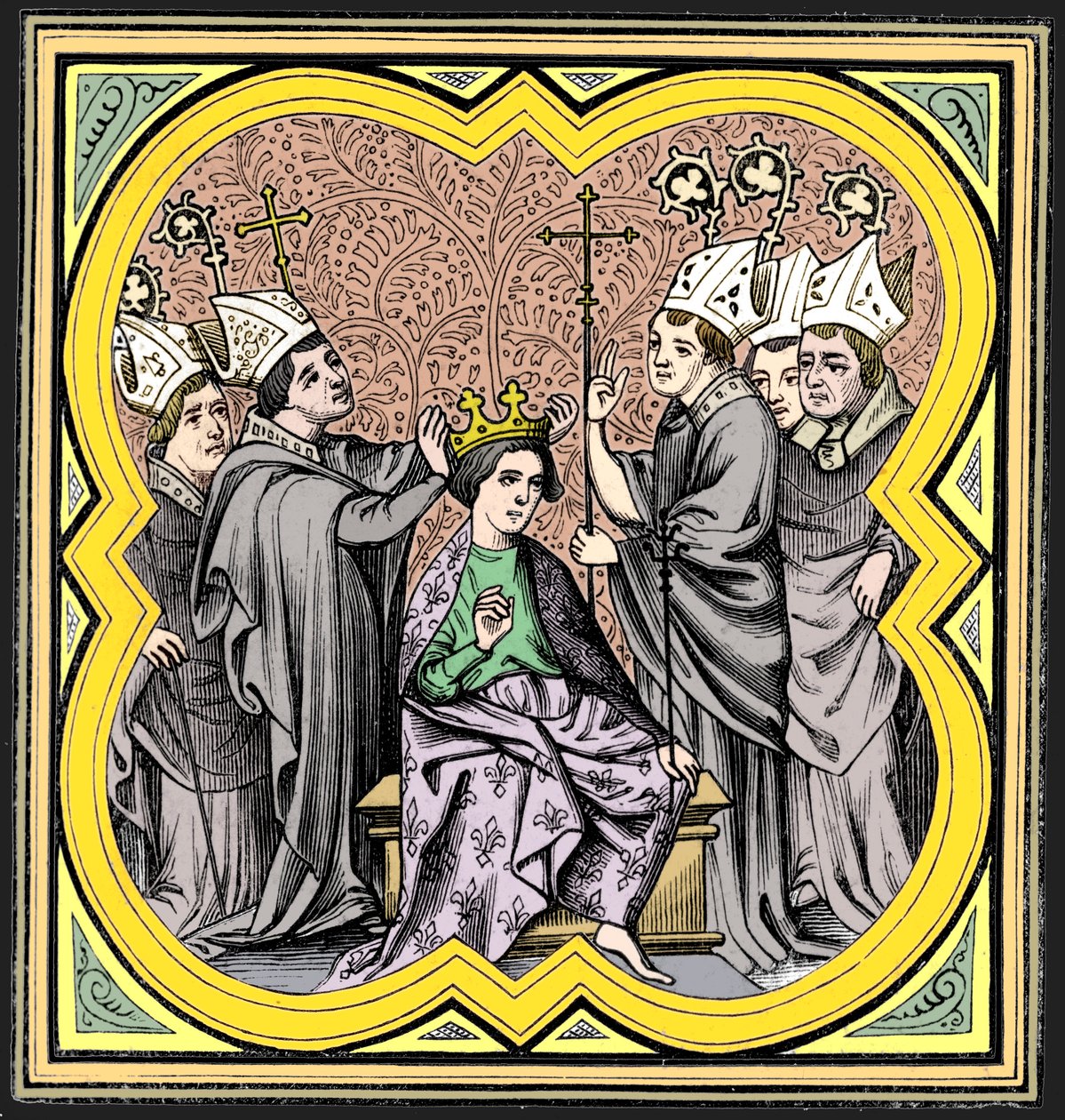 A coroação de Carlos Magno 712-814, século XIV 1849 de Unbekannt