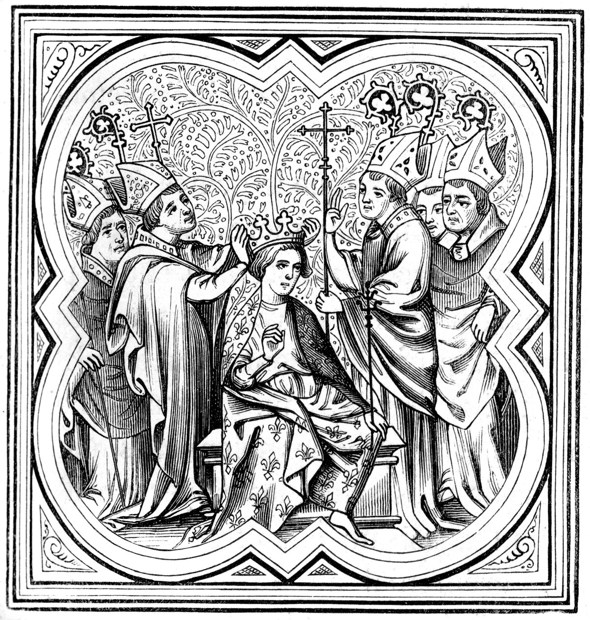 A coroação de Carlos Magno 712-814, século XIV 1849 de Unbekannt