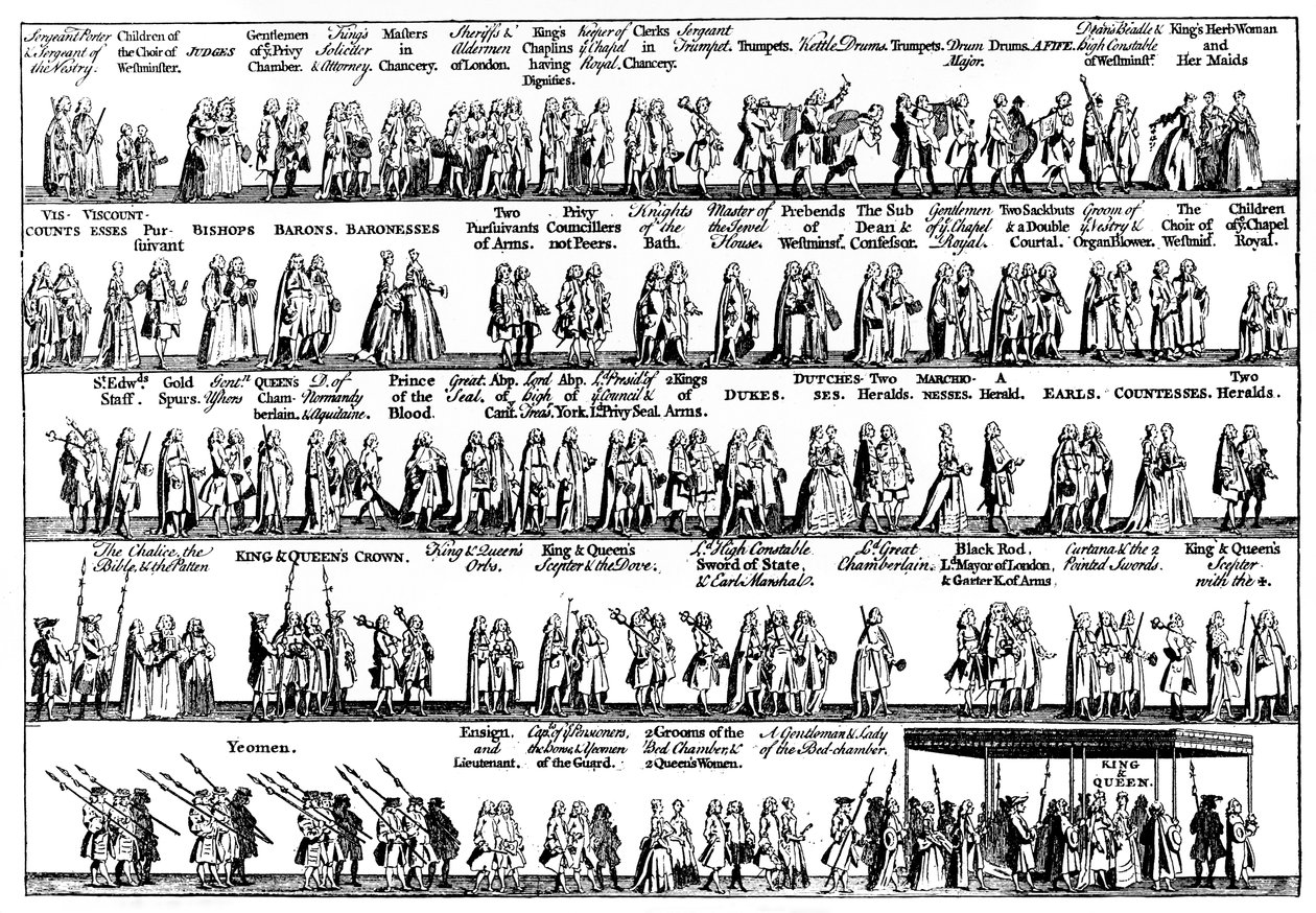 A procissão de coroação de George II, 1727 c1905 de Unbekannt