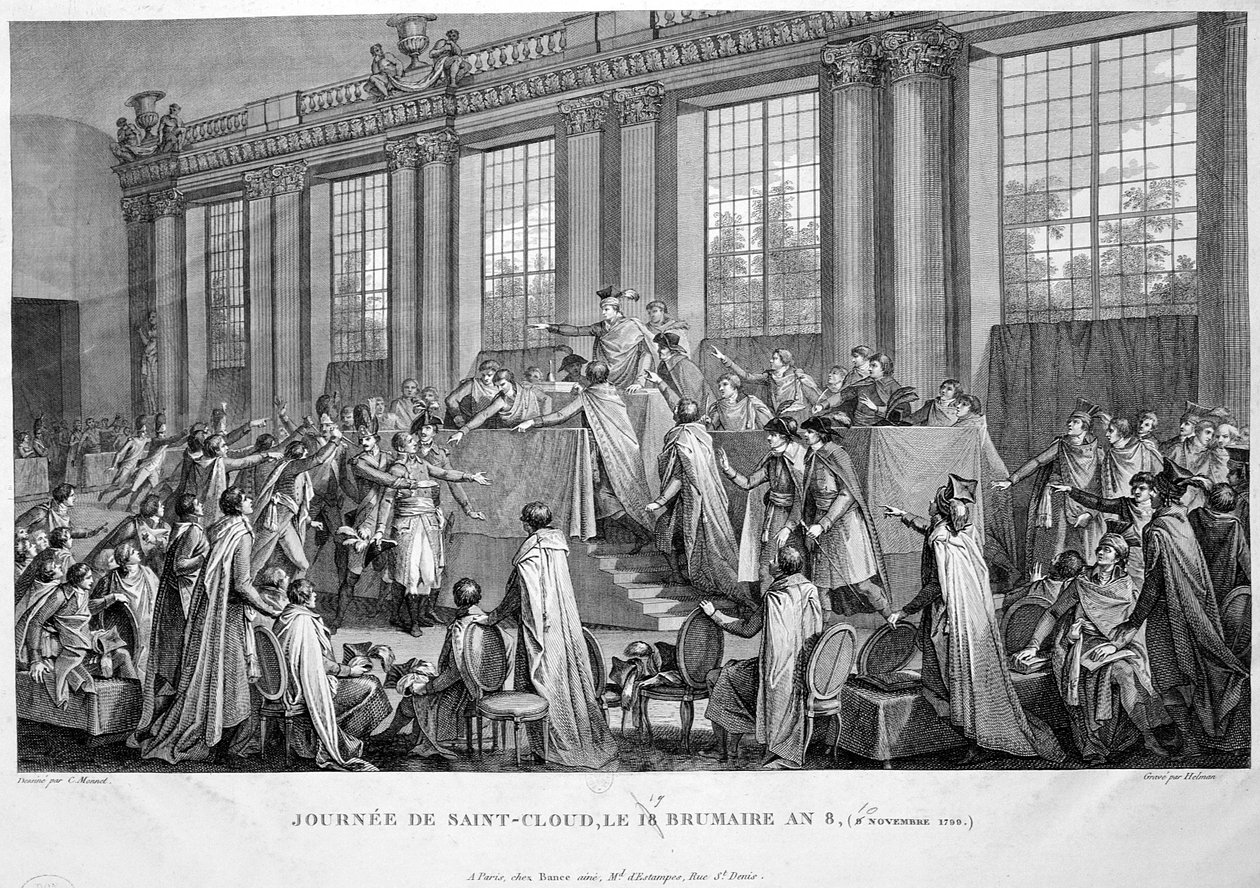 O golpe de estado do 18º Brumaire 9 de novembro de 1799, século XIX de Unbekannt
