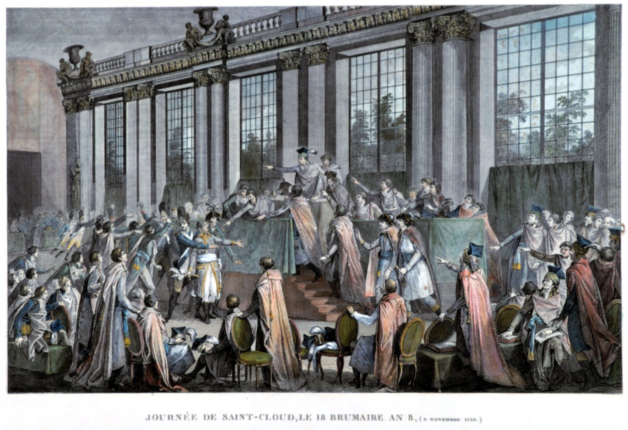 O golpe de estado do 18º Brumaire 9 de novembro de 1799, século XIX de Unbekannt