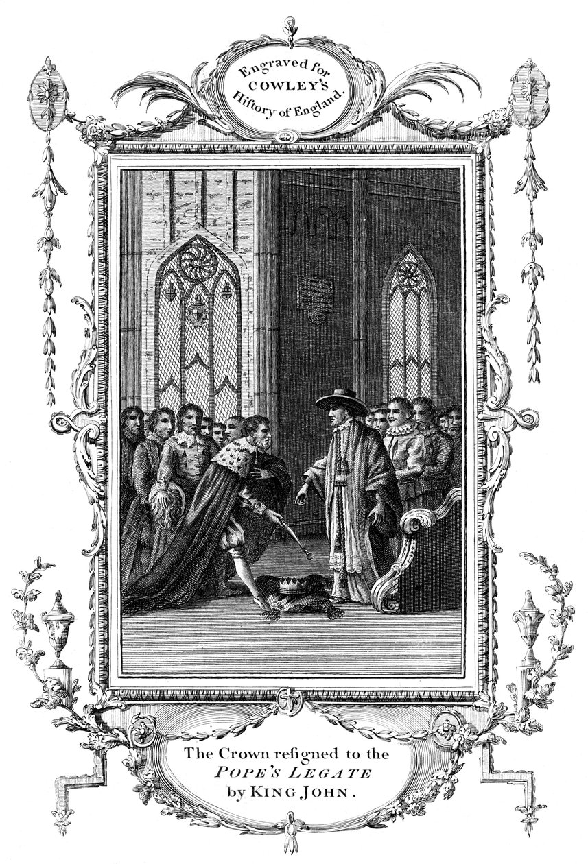 A coroa renunciou ao legado dos papas pelo rei João 1167-1216, 1213 de Unbekannt
