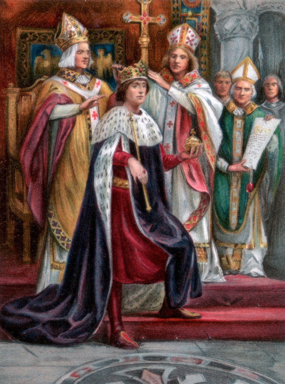A coroação de Eduardo I, Westminster, 19 de agosto de 1274, 1902 de Unbekannt