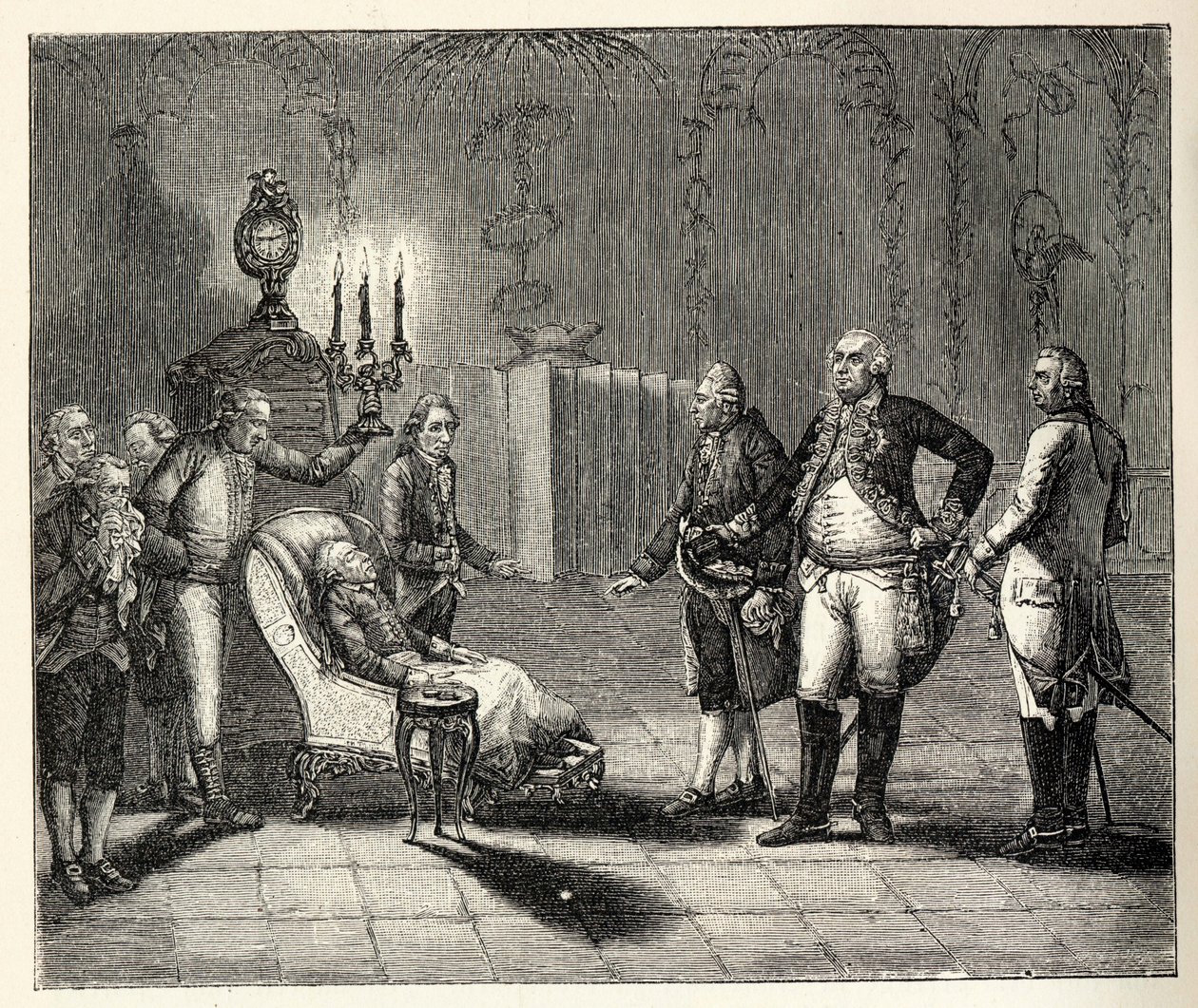 A morte de Frederick II a 17 de Agosto de 1786. de Unbekannt