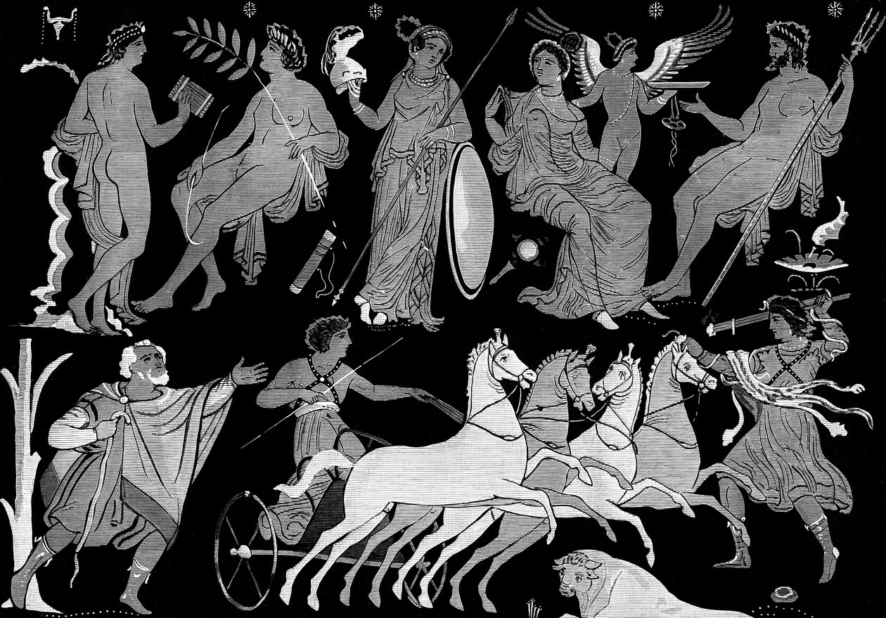 A morte de Hipólito, século IV aC 1882 de Unbekannt