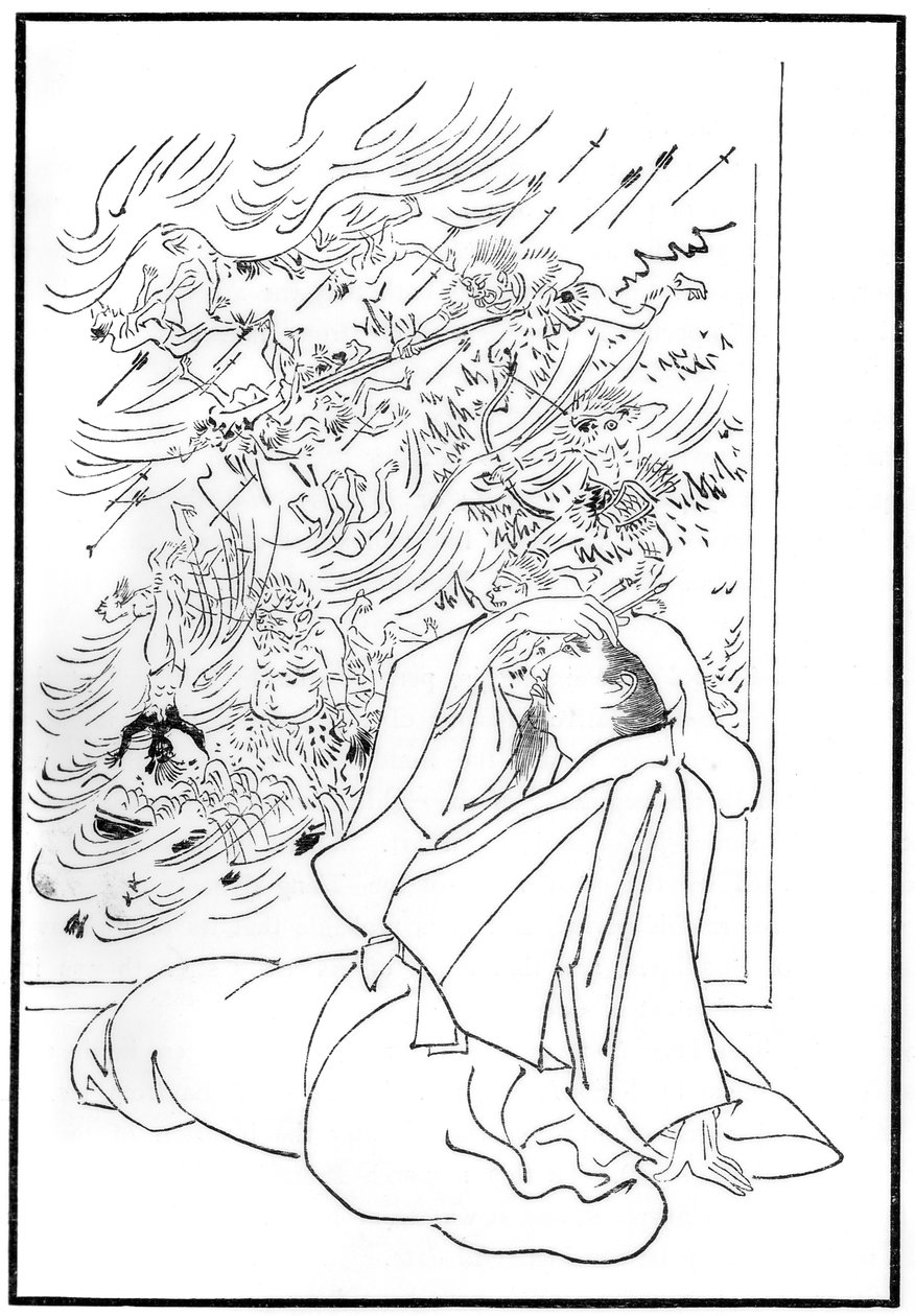 A morte de Kose no Hirotaka, 1886 de Unbekannt