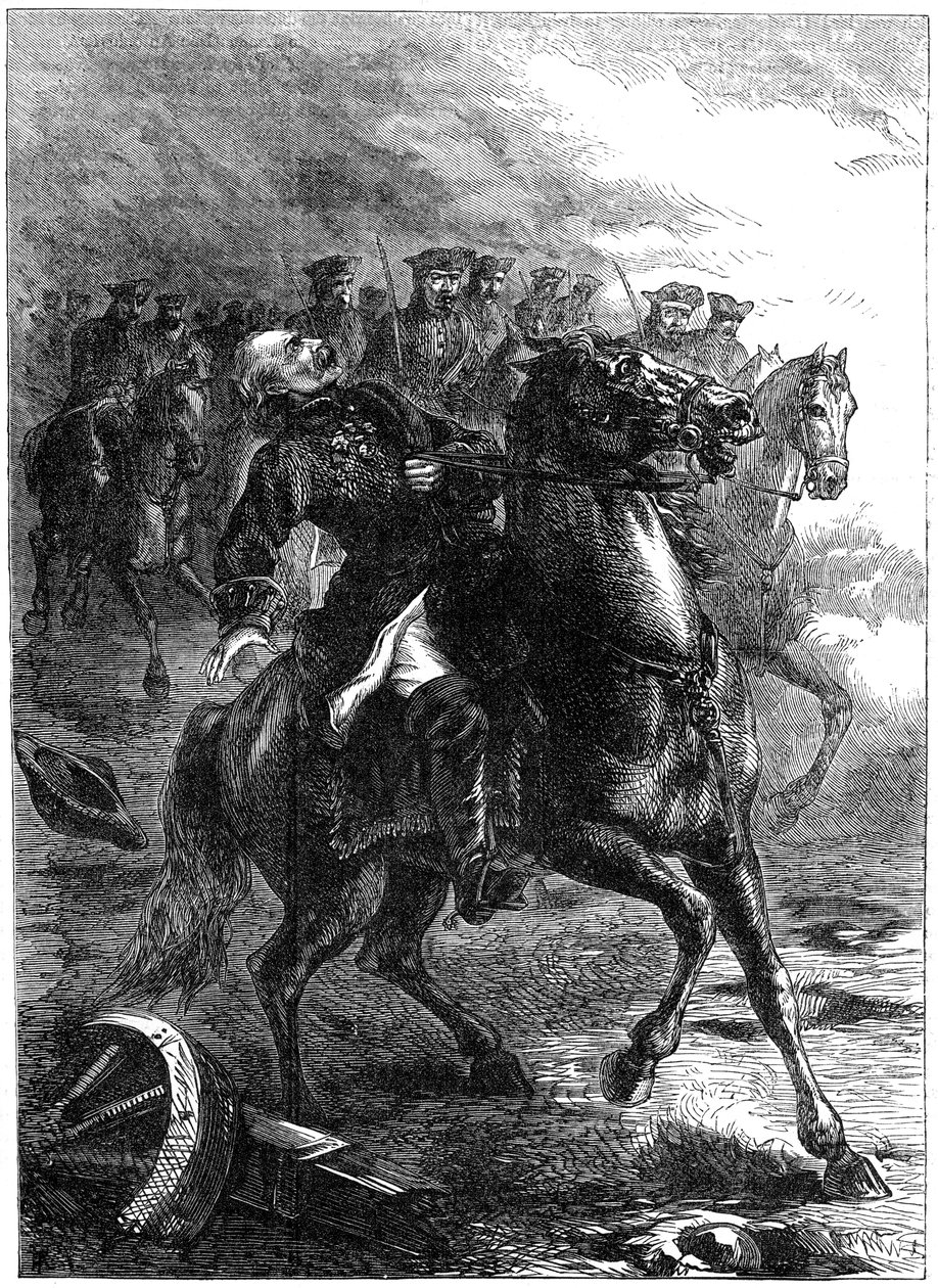 A morte do duque de Berwick no cerco de Philippsburg, Alemanha, século 1734 de Unbekannt