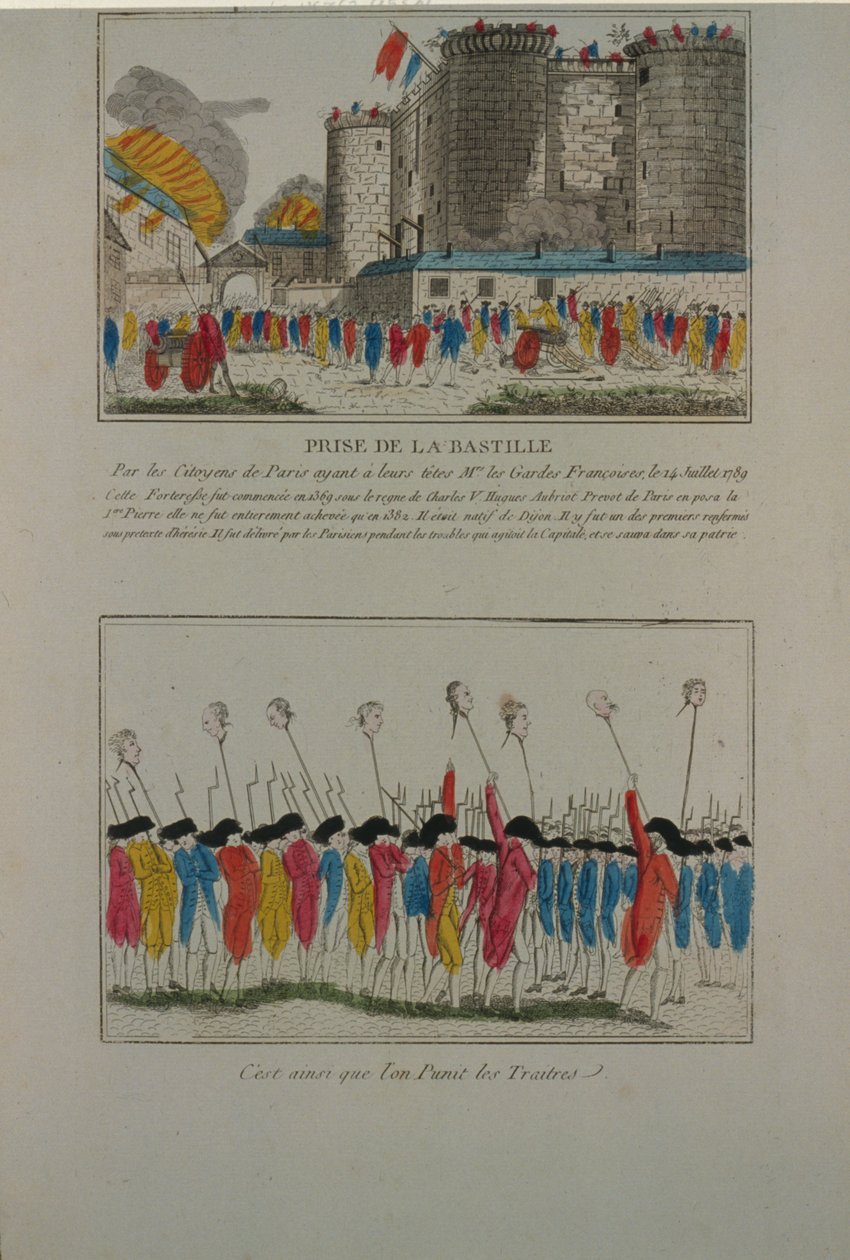 A demolição da Bastilha, 14 de julho de 1789, 1789 de Unbekannt