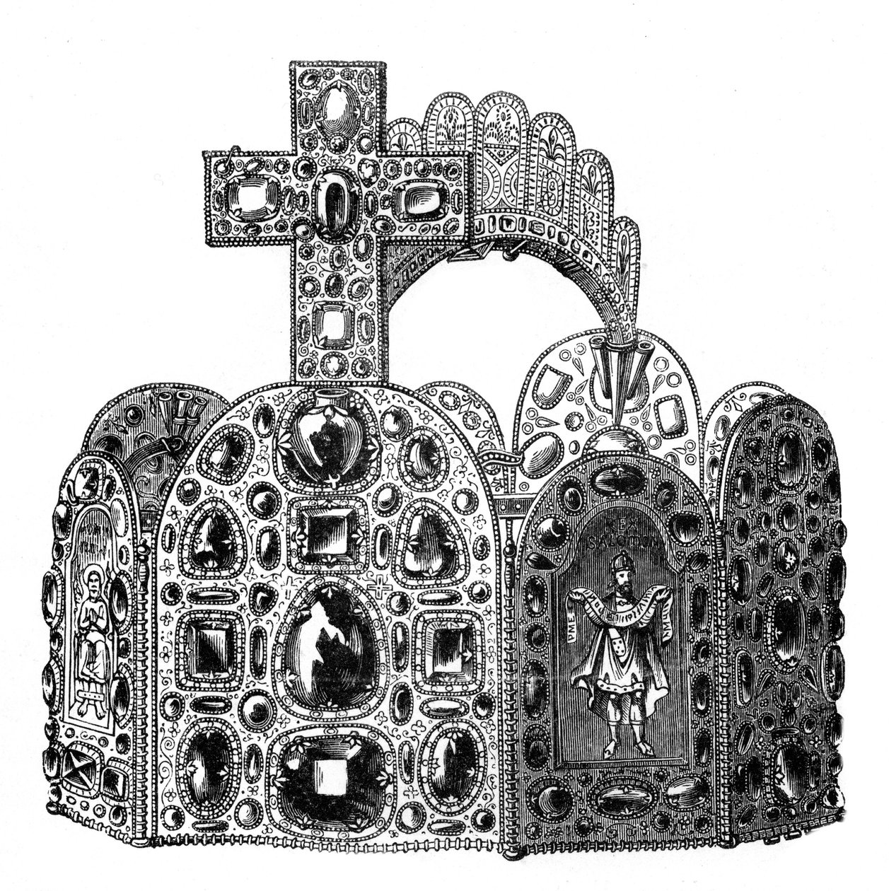 O diadema de Carlos Magno, século x8, 1870 de Unbekannt