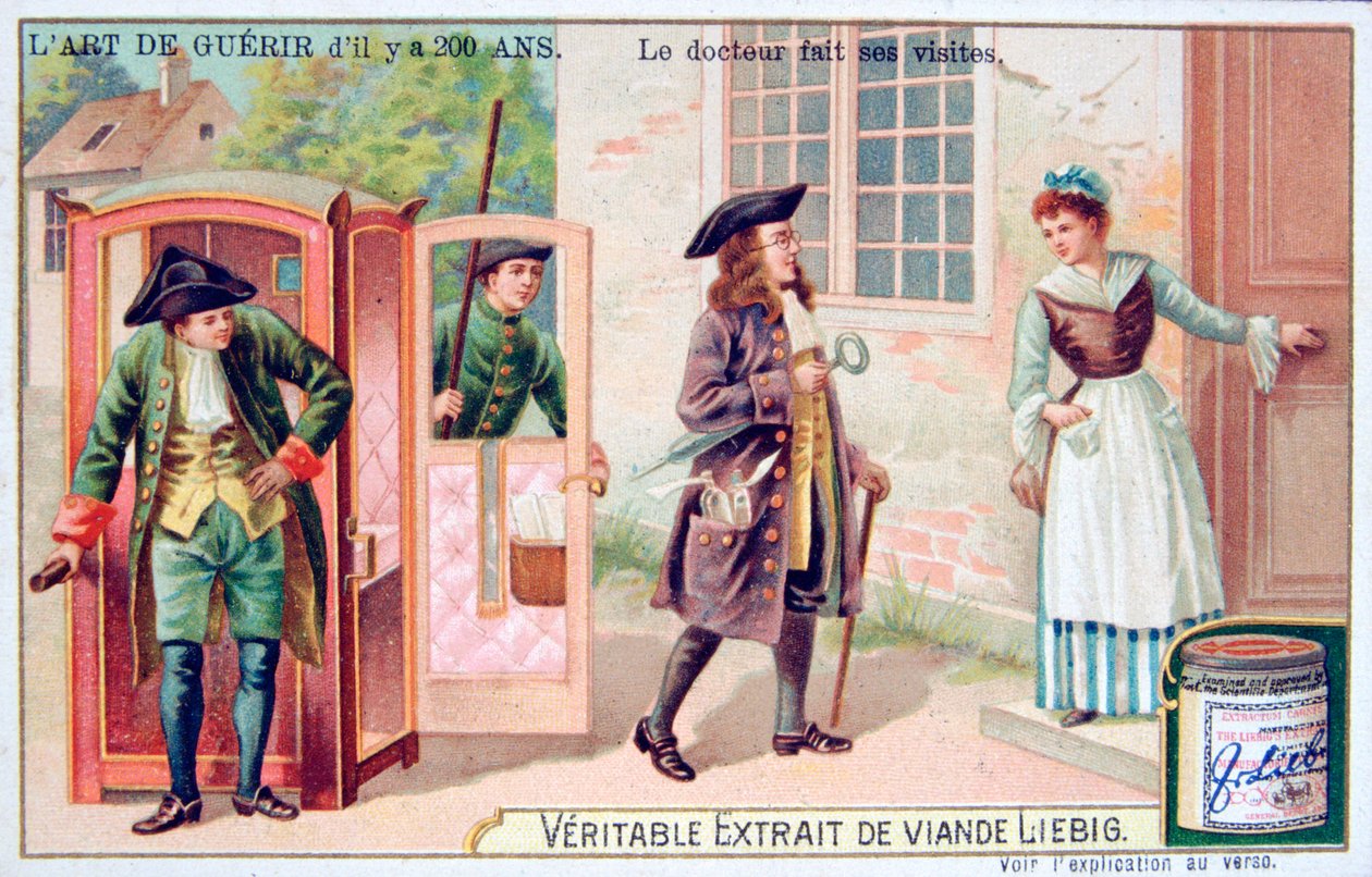 O médico faz suas visitas, c1900 de Unbekannt