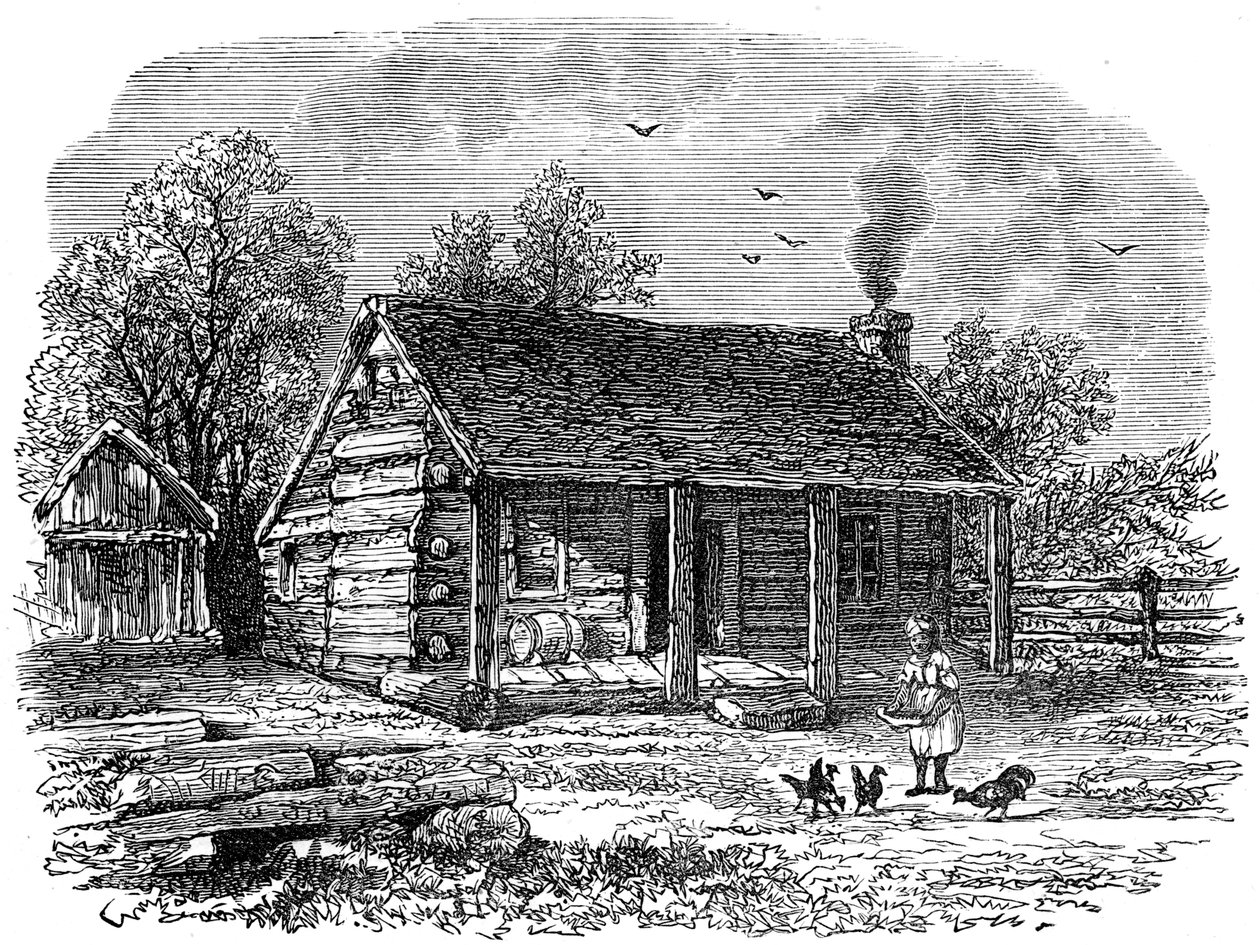 A casa inicial de Abraham Lincoln, Gentryville, Indiana, século XIX de Unbekannt