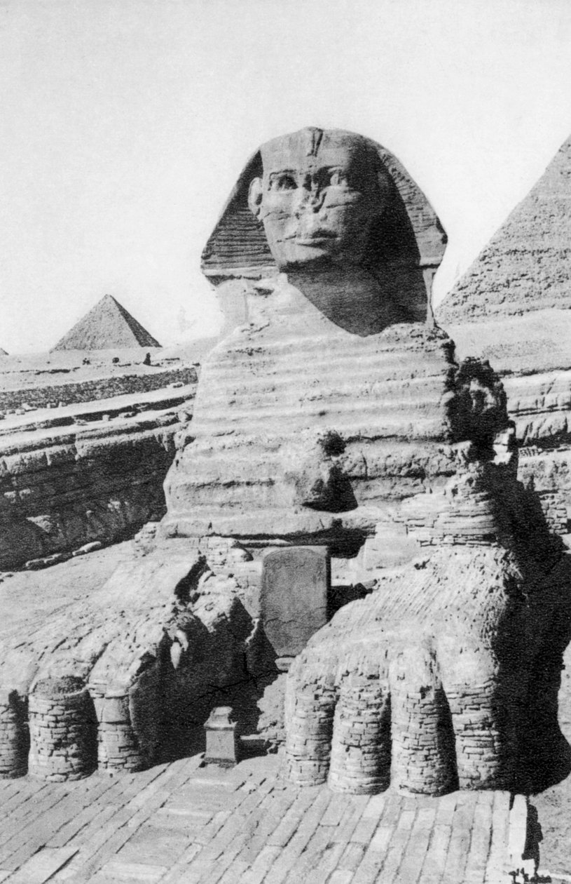 A Esfinge escavada, Cairo, Egito, c1920s de Unbekannt