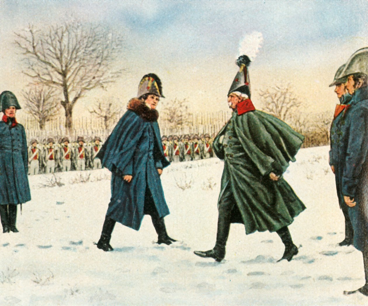 A troca de Blucher pelo marechal francês Victor, 20 de fevereiro de 1807, 1936. de Unbekannt