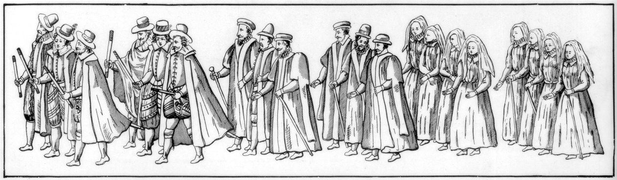 Os súditos fiéis que lideraram a procissão no funeral de Elizabeth, 1603 1901 de Unbekannt