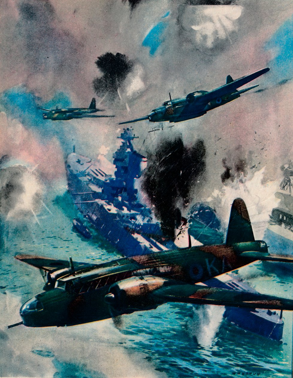 A primeira ação aérea britânica da guerra, o ataque a Kiel, 1940 de Unbekannt
