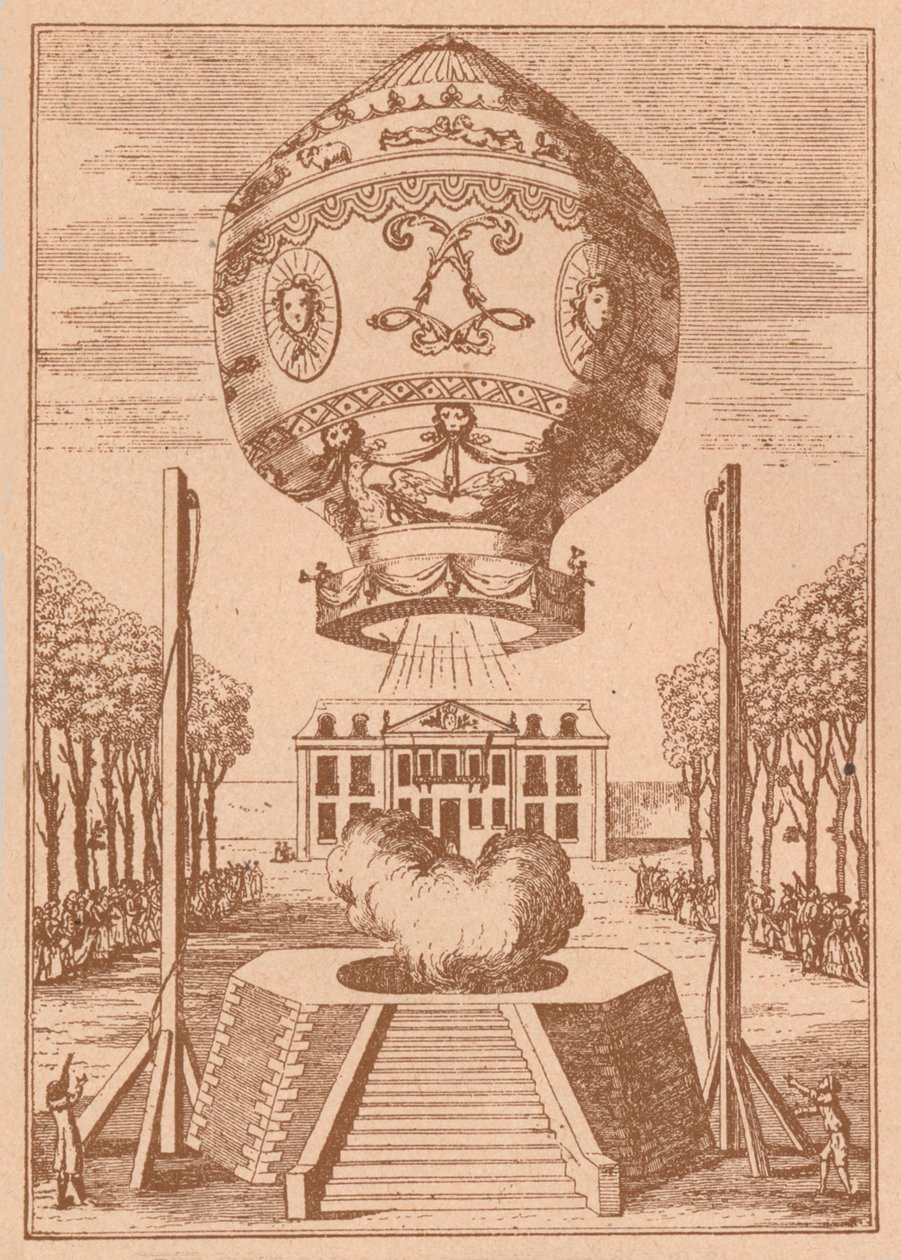 A primeira subida de balão, c1785 1919 de Unbekannt