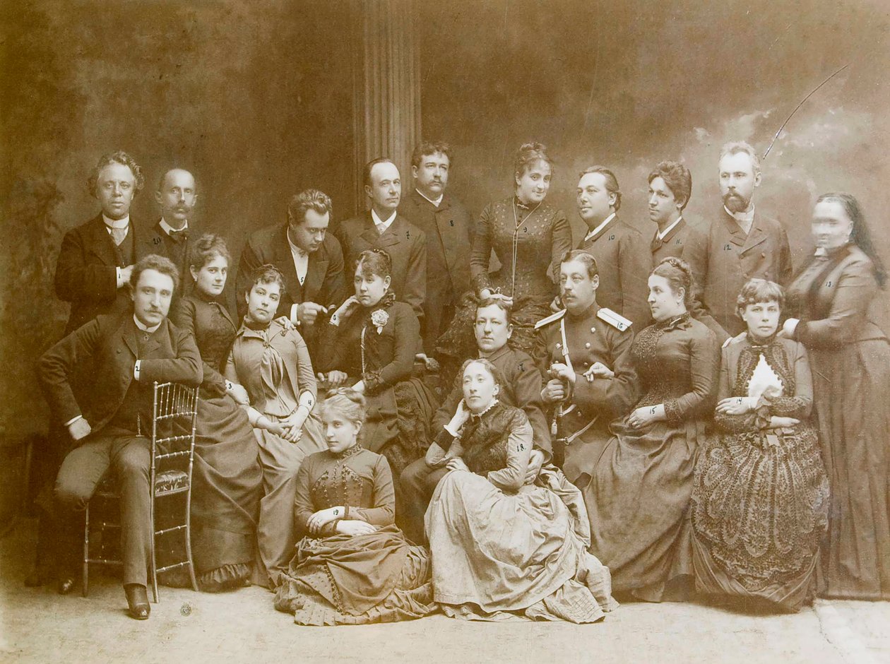 O primeiro grupo dramático de teatro em Varsóvia, 1866 de Unbekannt