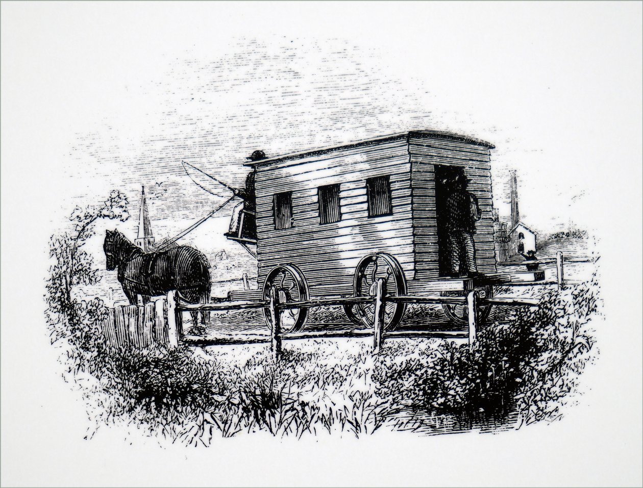 O primeiro autocarro de passageiros construído por George Stephenson de Unbekannt