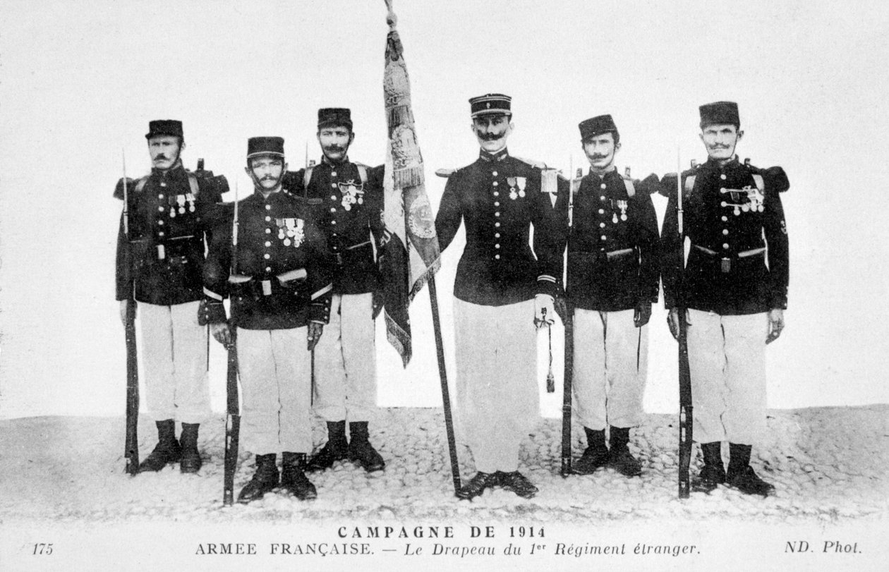A bandeira do 1º Regimento da Legião Estrangeira Francesa, 1914 de Unbekannt