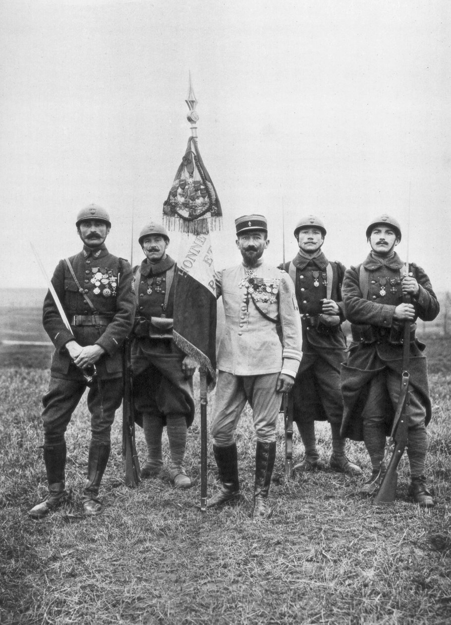 A bandeira do Regimento de Marcas, da Legião Estrangeira Francesa, c1914-1918 de Unbekannt