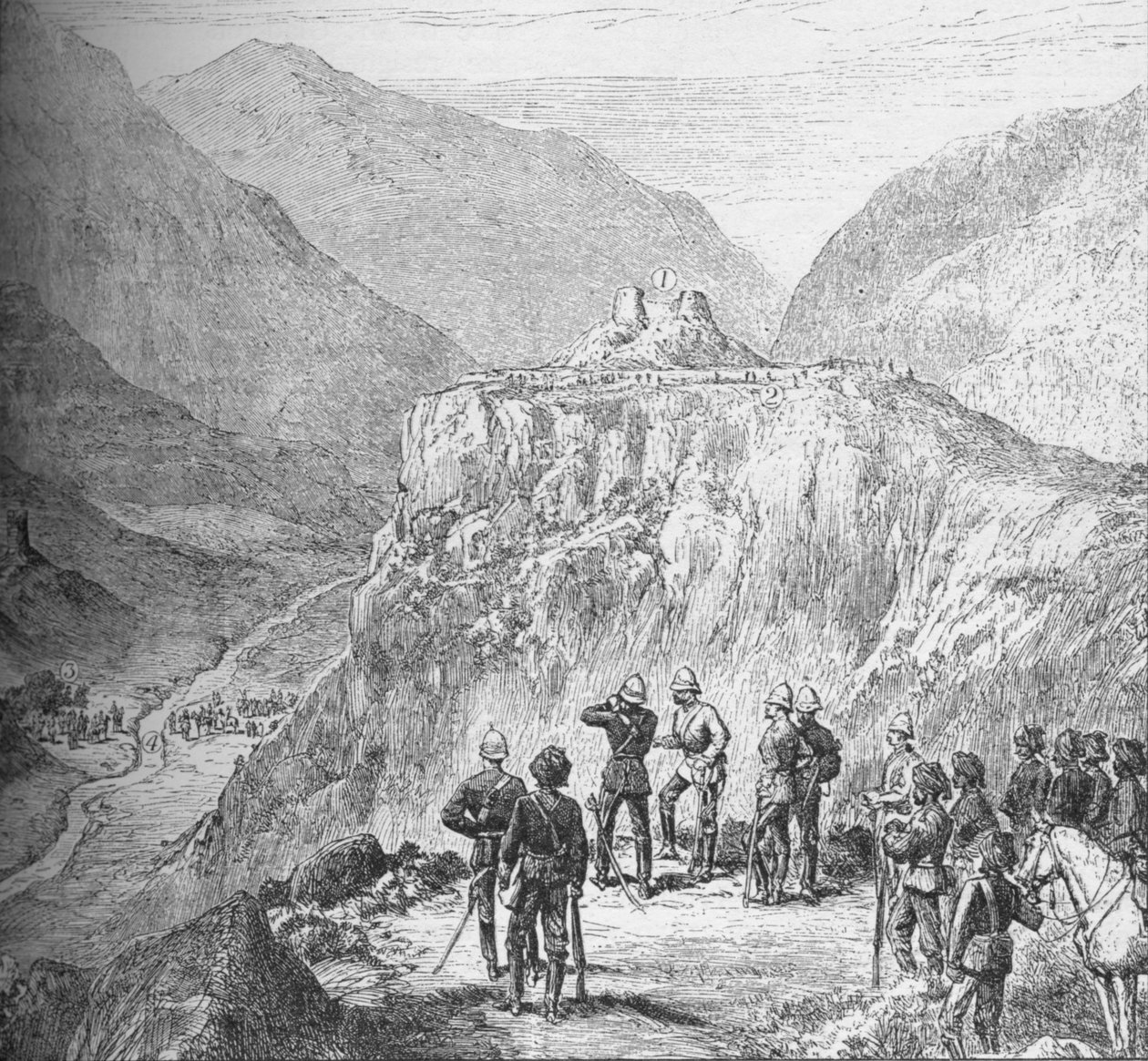 O forte de Ali Masjid na passagem de Khyber, 1908 de Unbekannt