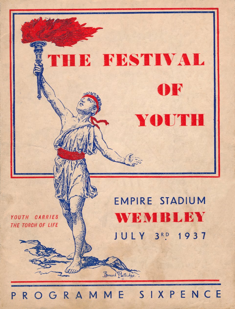 A capa do programa do Festival da Juventude, 1937 de Unbekannt