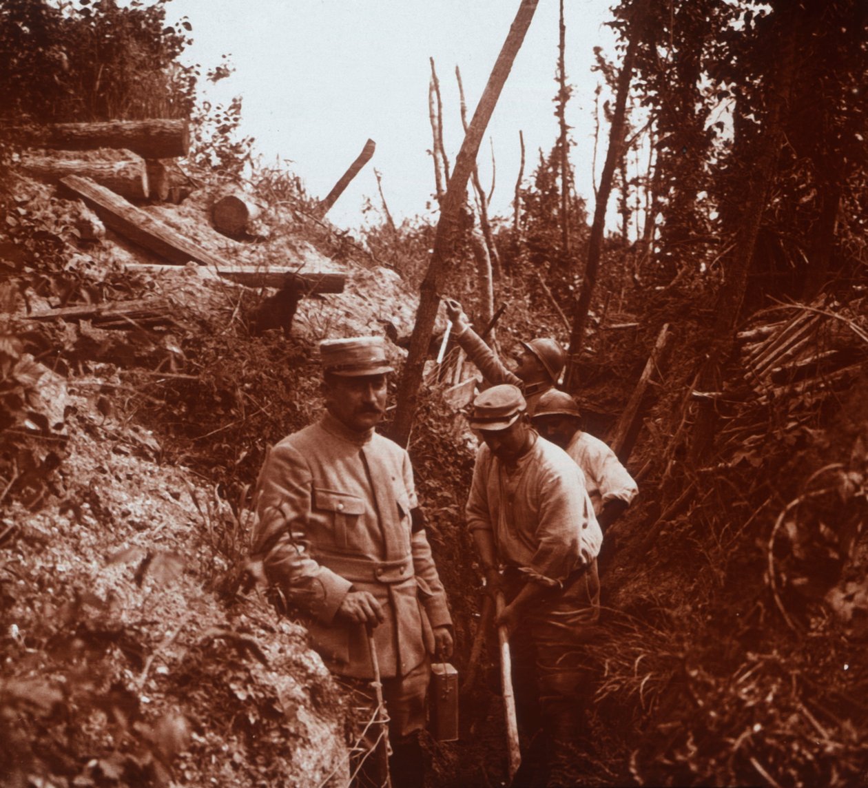 A linha da frente, Soissons, norte da França, c1914-c1918 de Unbekannt