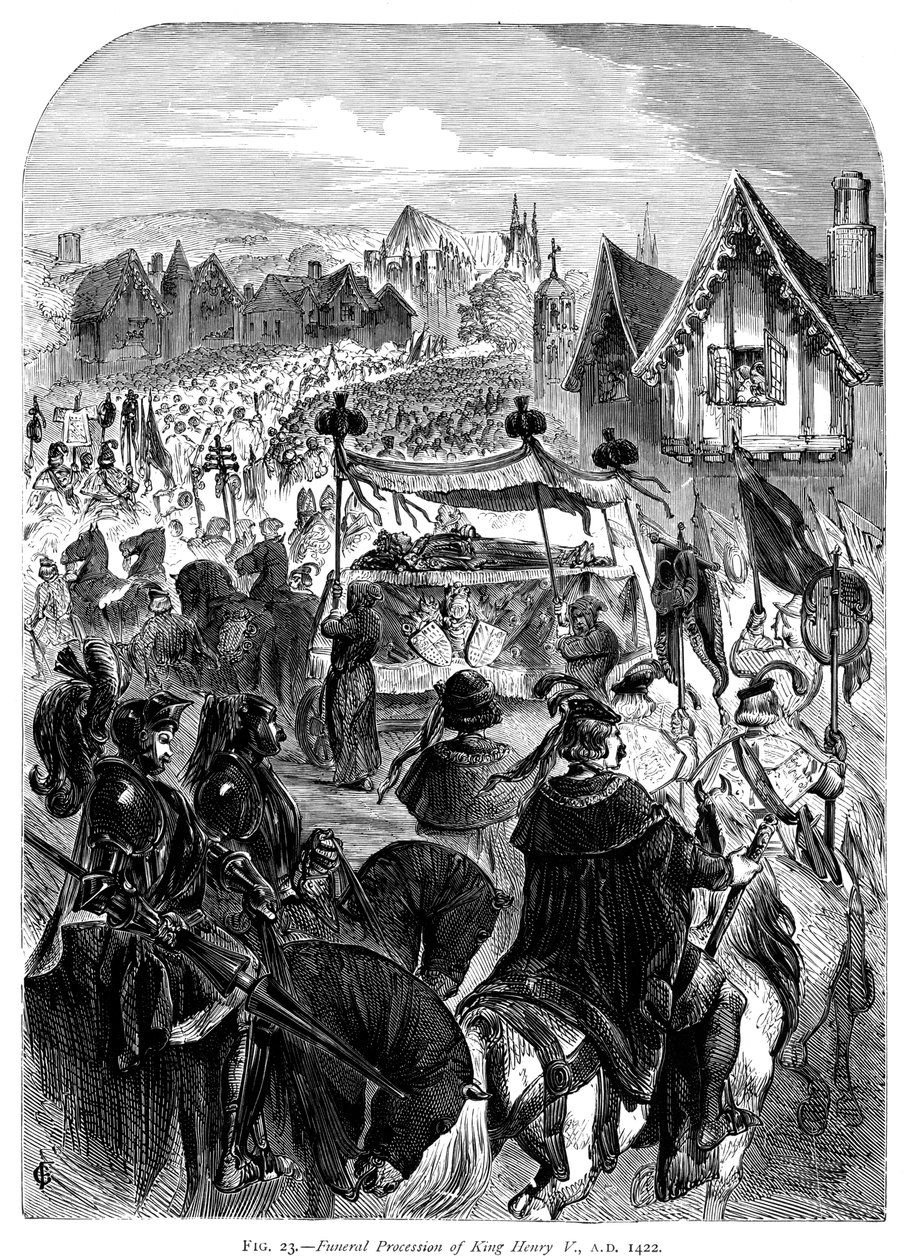 A procissão fúnebre do rei Henrique V, 1422 de Unbekannt