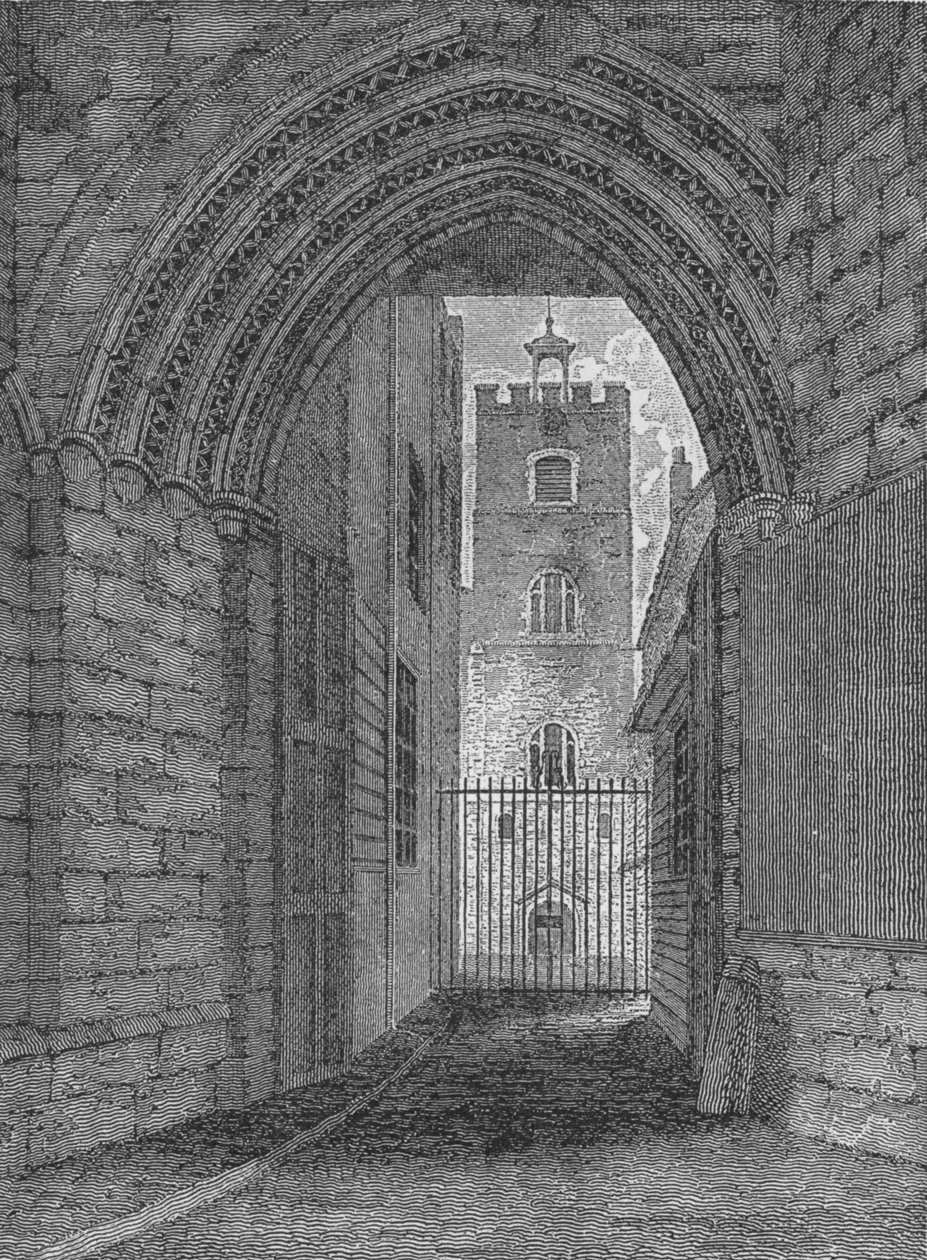O portão do convento de São Bartolomeu, West Smithfield, cidade de Londres, c1850 1906 de Unbekannt
