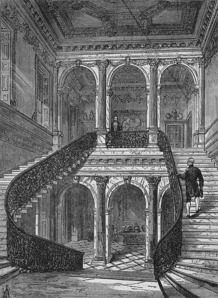 A grande escadaria, Chesterfield House, Mayfair, Westminster, Londres, c1875 1878 de Unbekannt