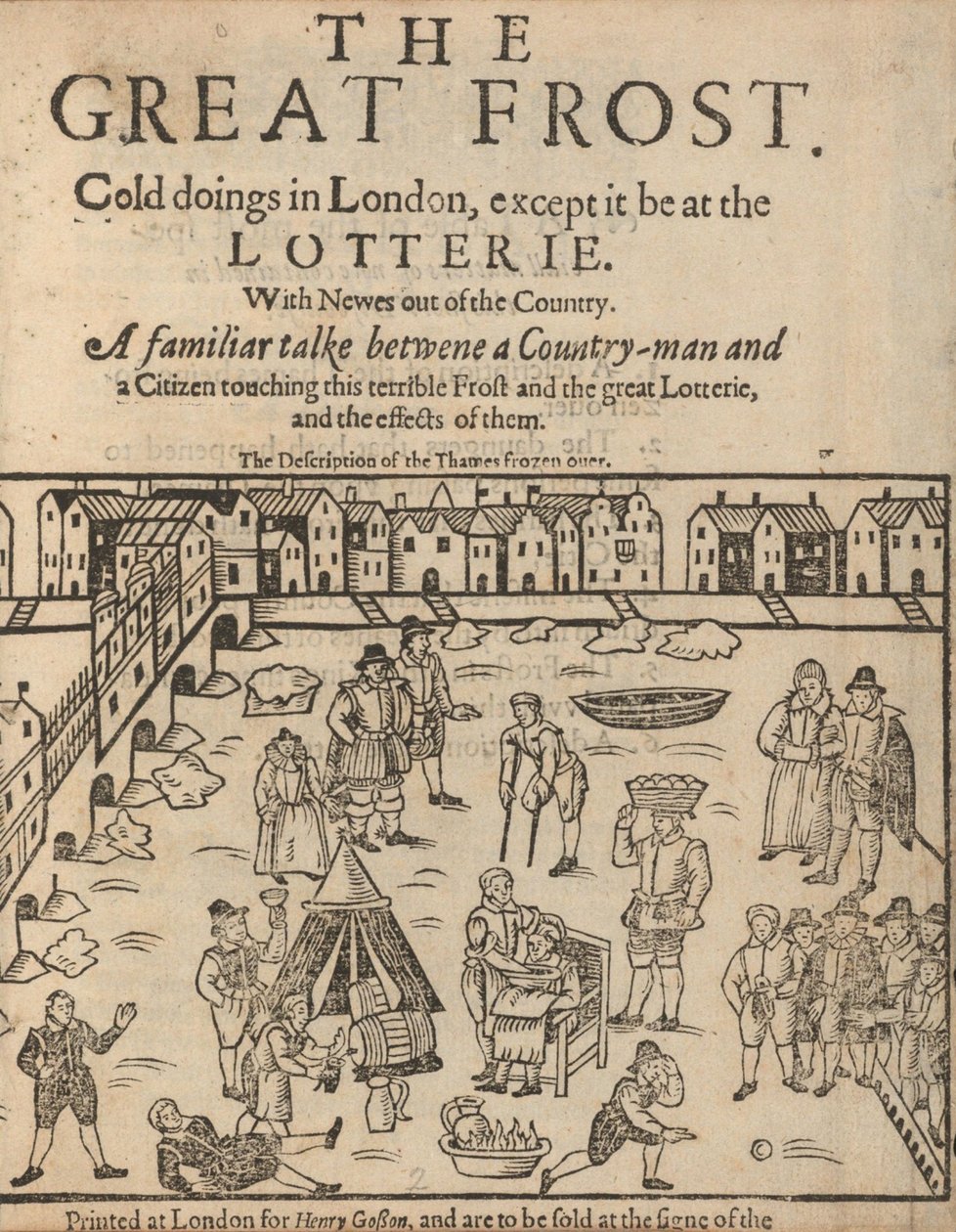 A grande geada em Londres, 1608 de Unbekannt