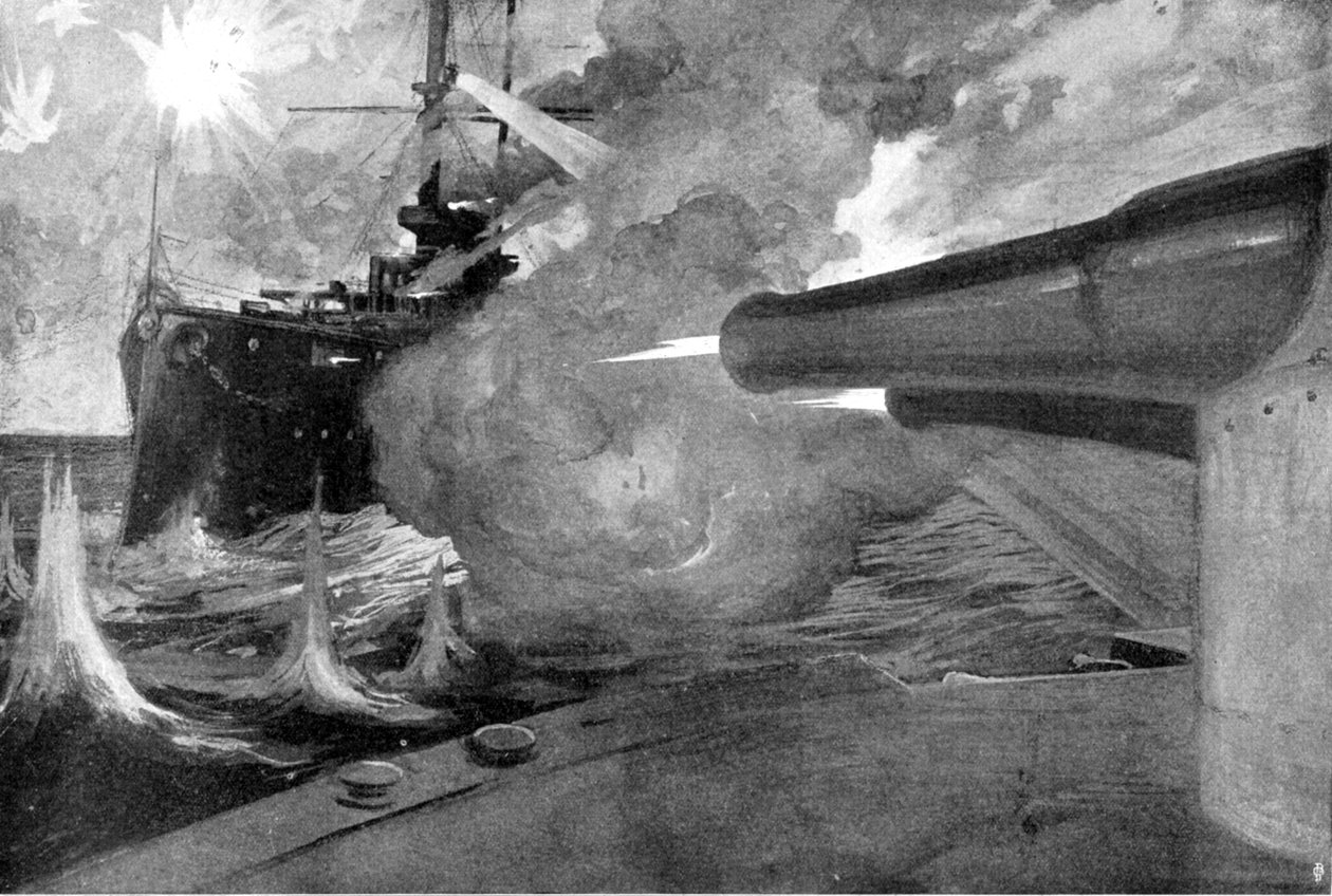 As armas de um navio de guerra japonês, Guerra Russo-Japonesa, 1904 de Unbekannt