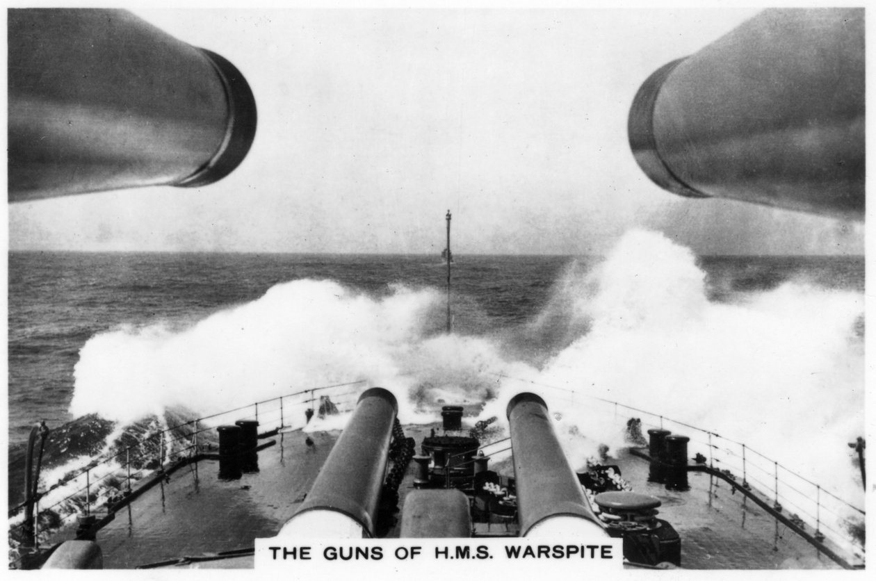 As armas do navio de guerra HMS Warspite, 1937 de Unbekannt
