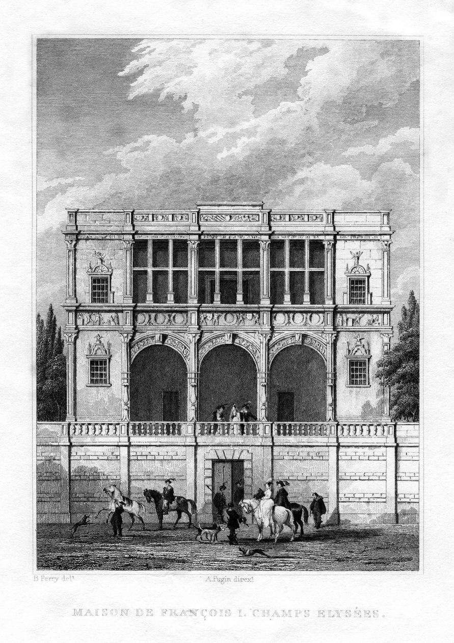 A casa de Francisco I, Champs-Elysees, Paris, 1830 de Unbekannt