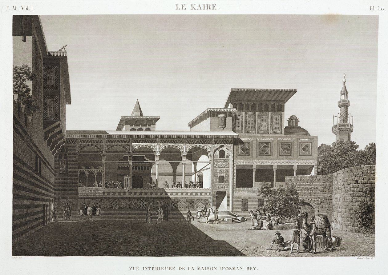 A casa de Osman Bey, Egito, c 1798 de Unbekannt